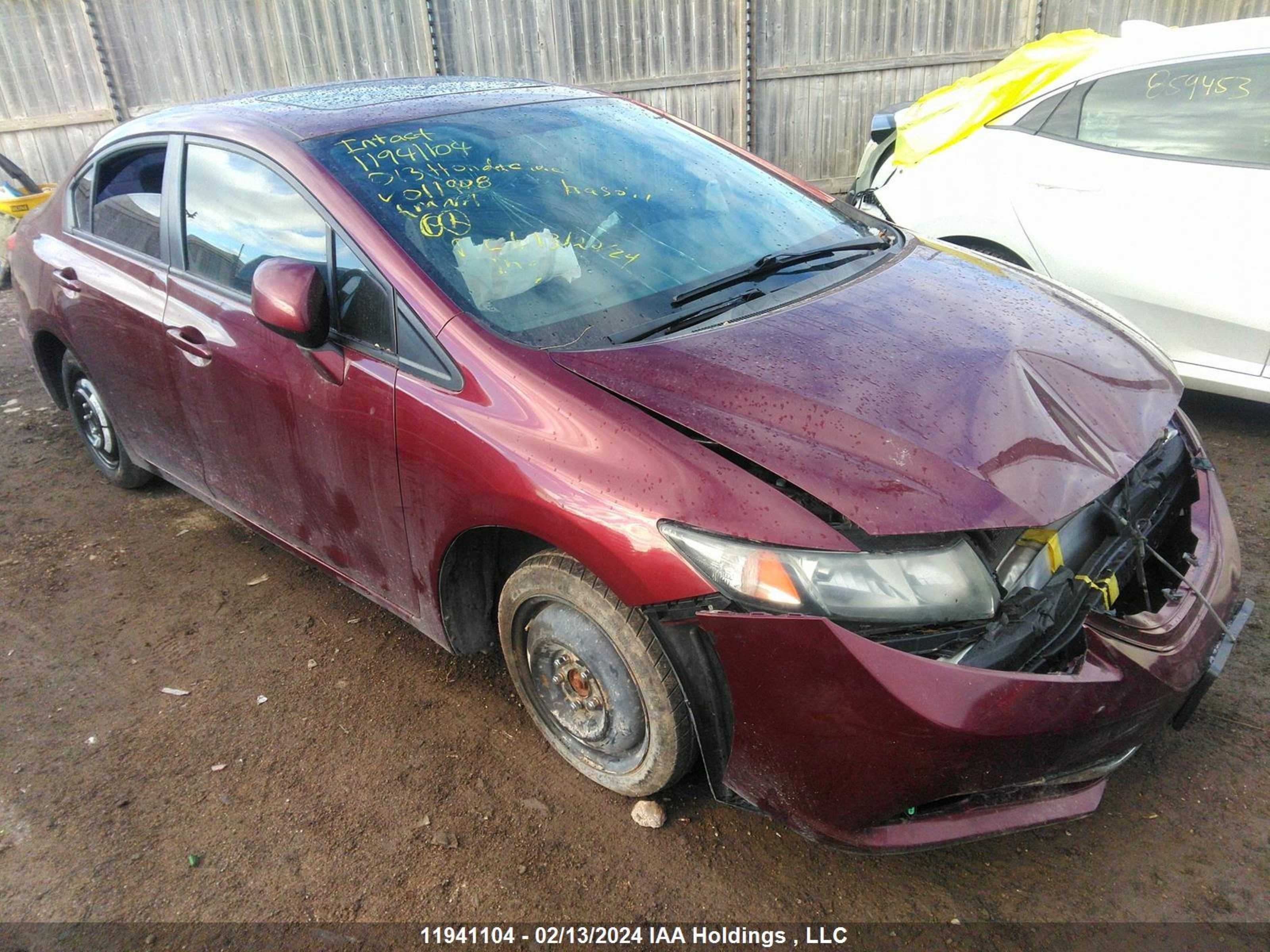 HONDA CIVIC 2013 2hgfb2f77dh011908