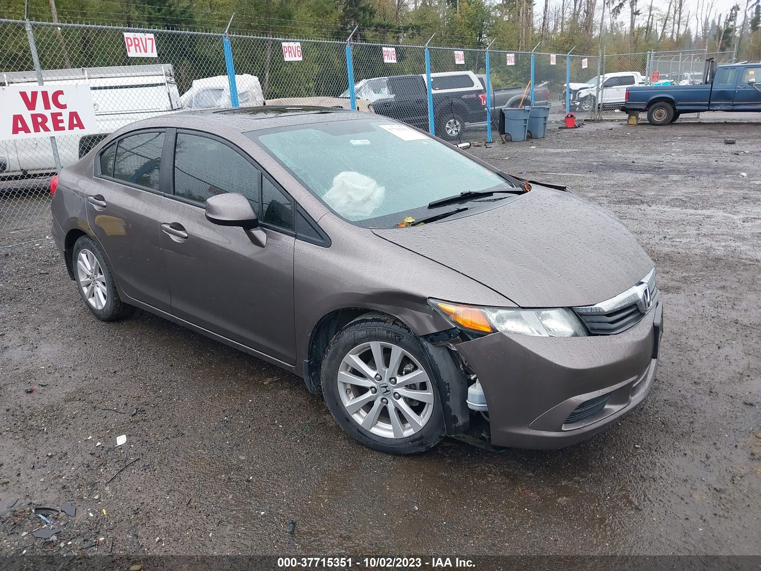 HONDA CIVIC 2012 2hgfb2f85ch601158