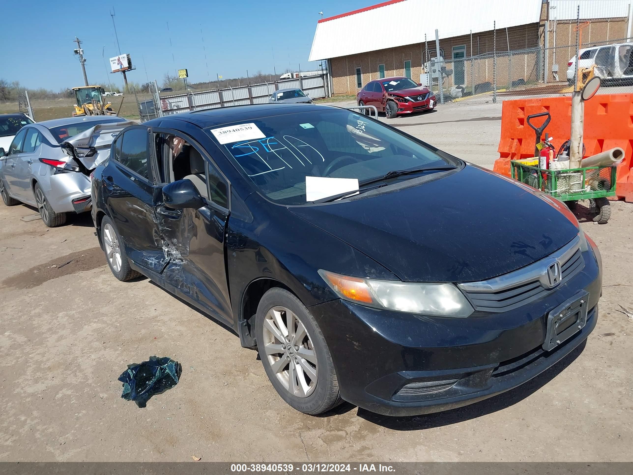 HONDA CIVIC 2012 2hgfb2f88ch333254