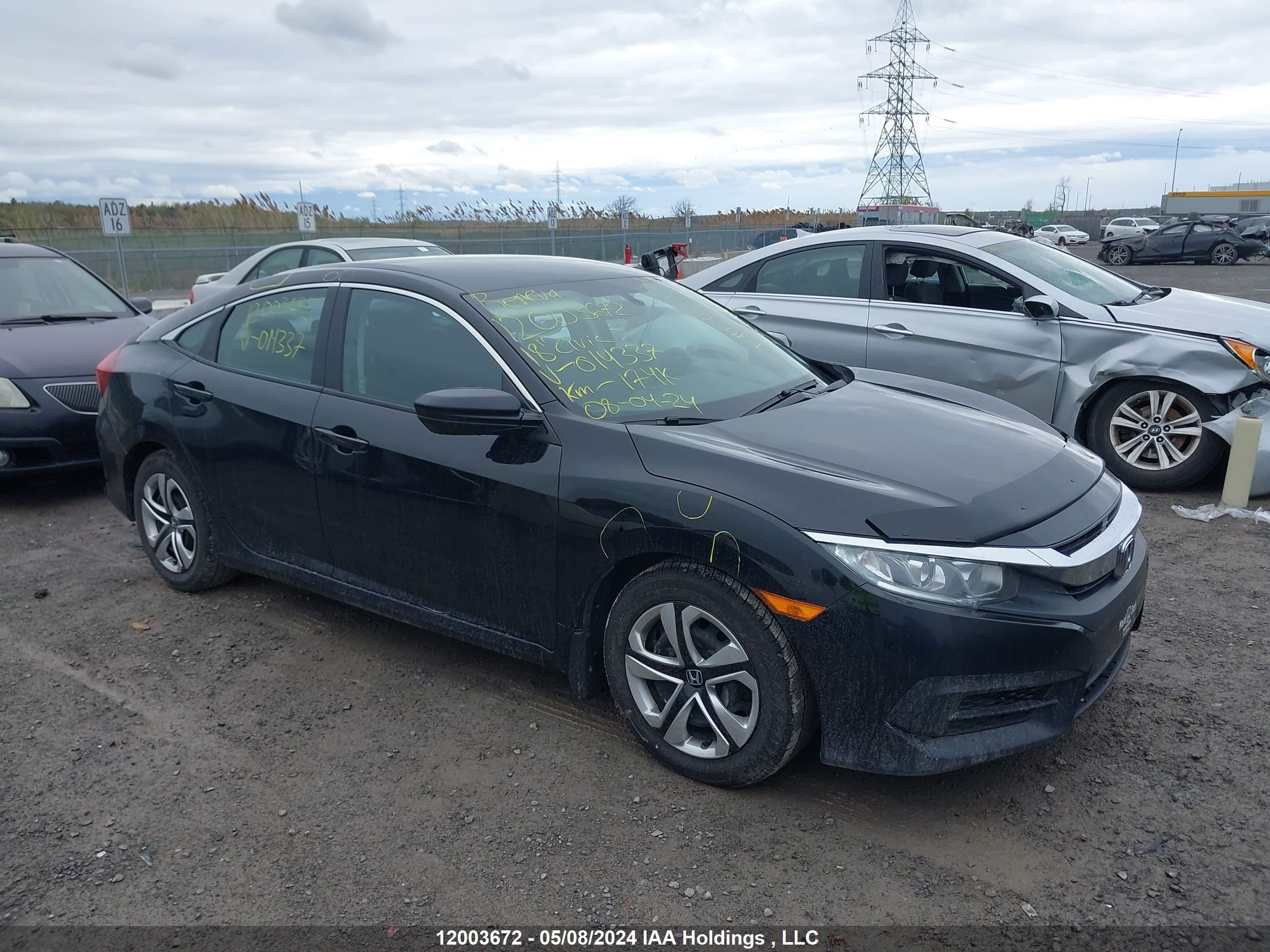 HONDA CIVIC 2018 2hgfc2e54jh014337