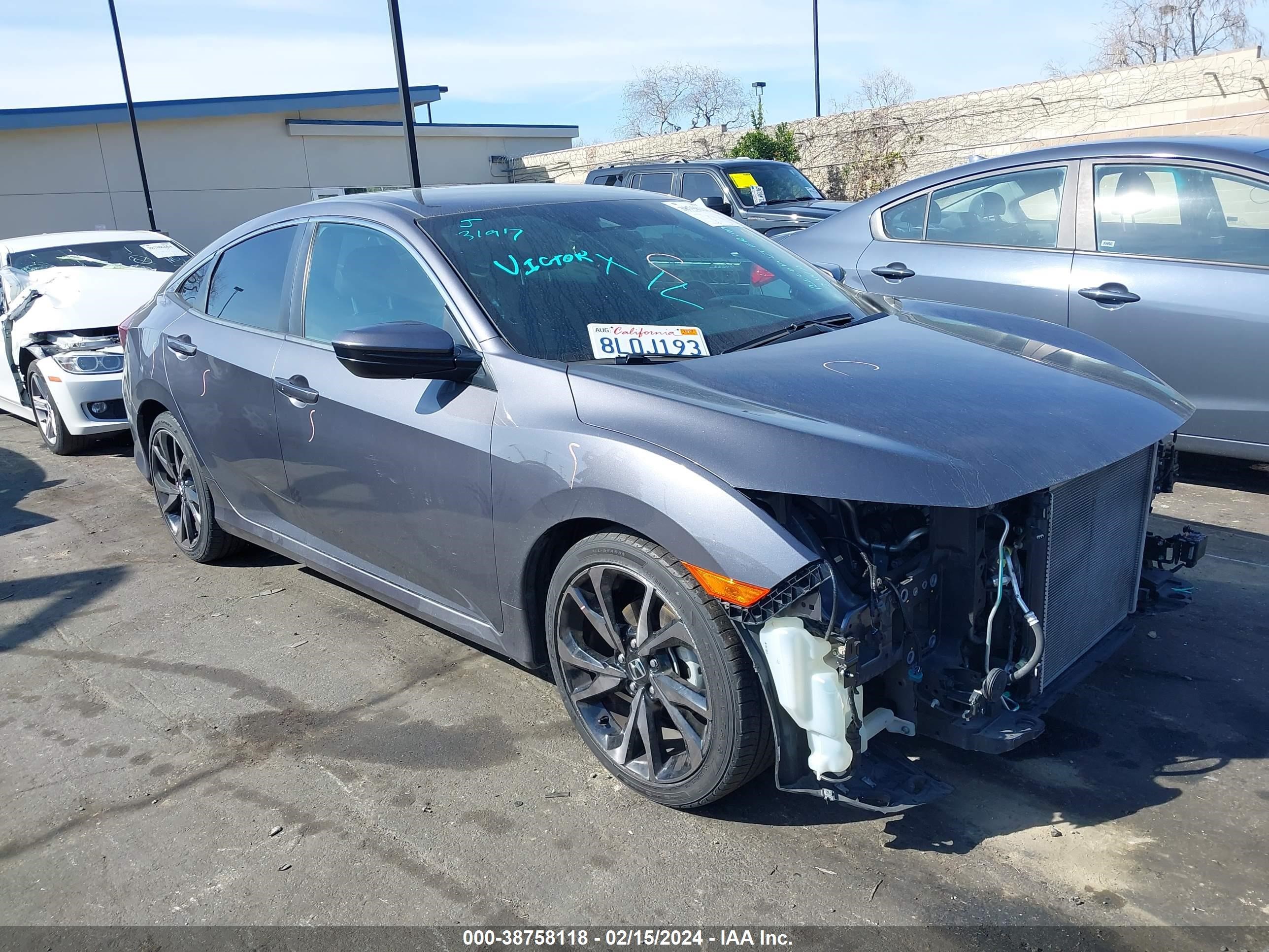 HONDA CIVIC 2019 2hgfc2f85kh580288