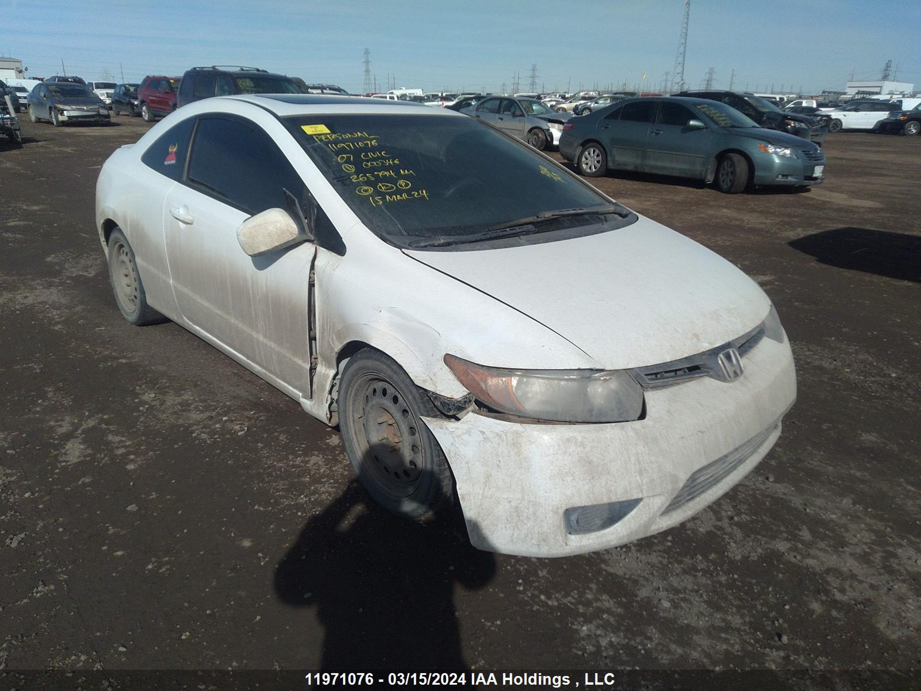 HONDA CIVIC 2007 2hgfg11827h000346