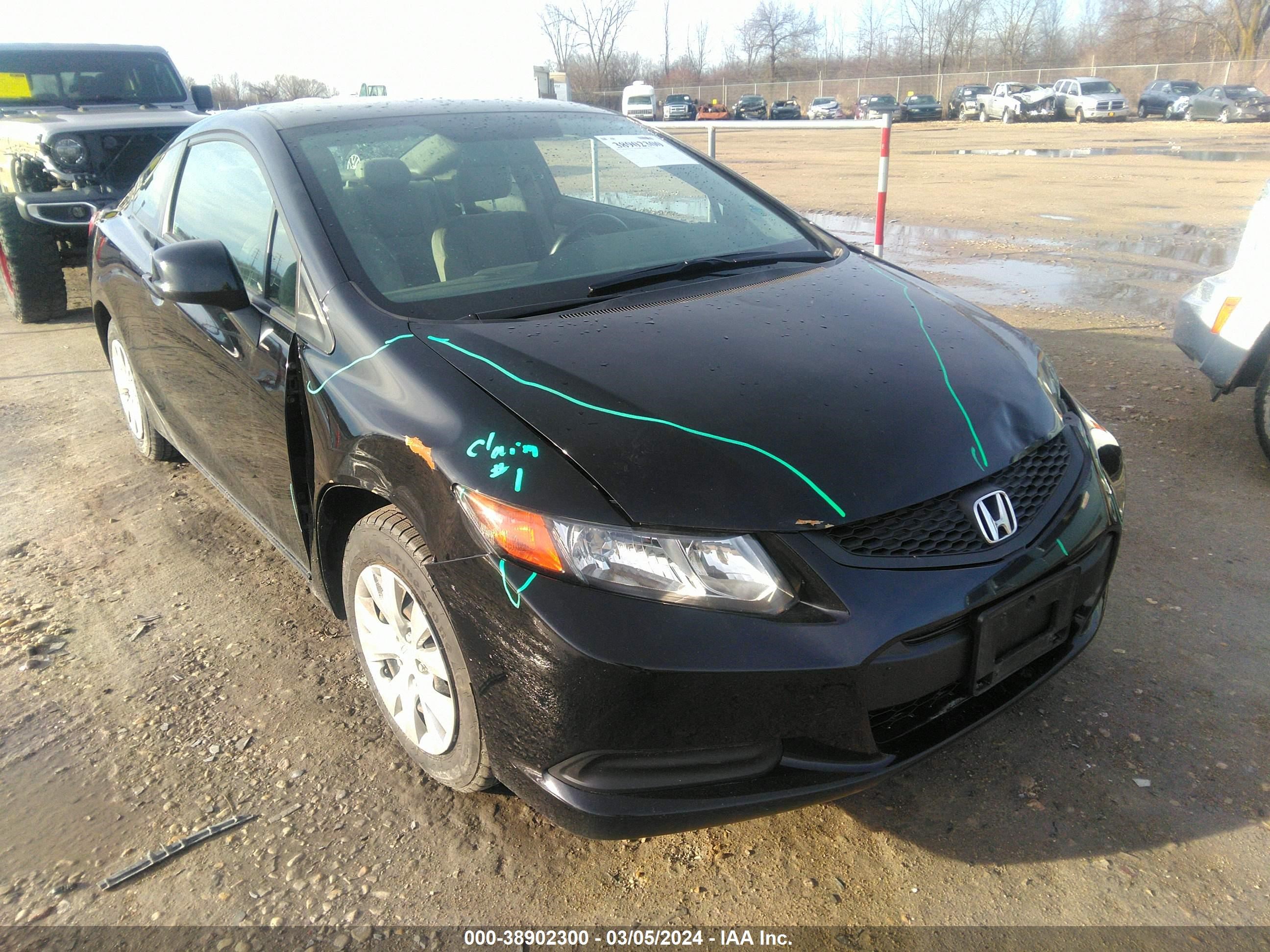 HONDA CIVIC 2012 2hgfg3b50ch561591