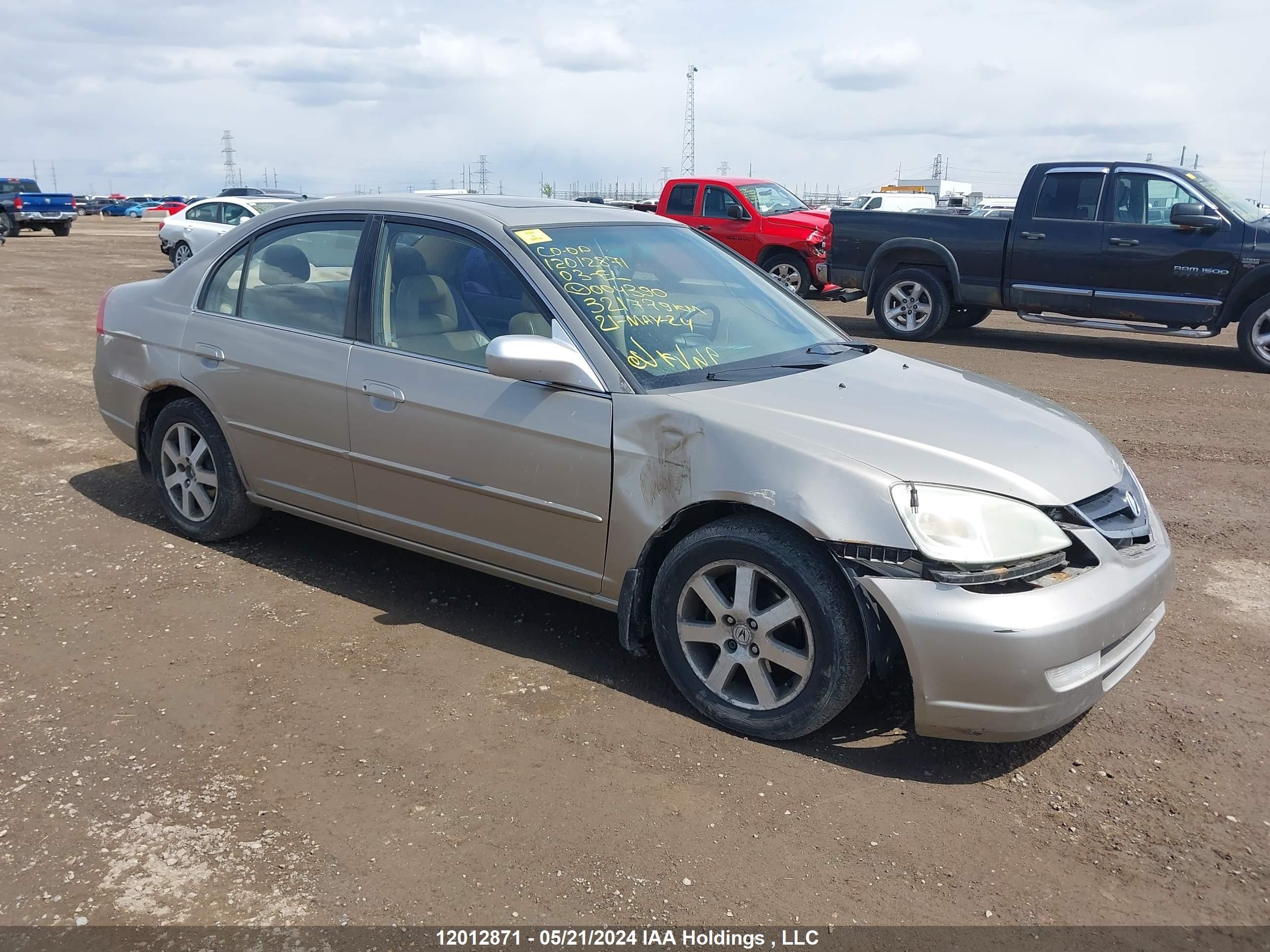 ACURA EL 2003 2hhes36883h004390