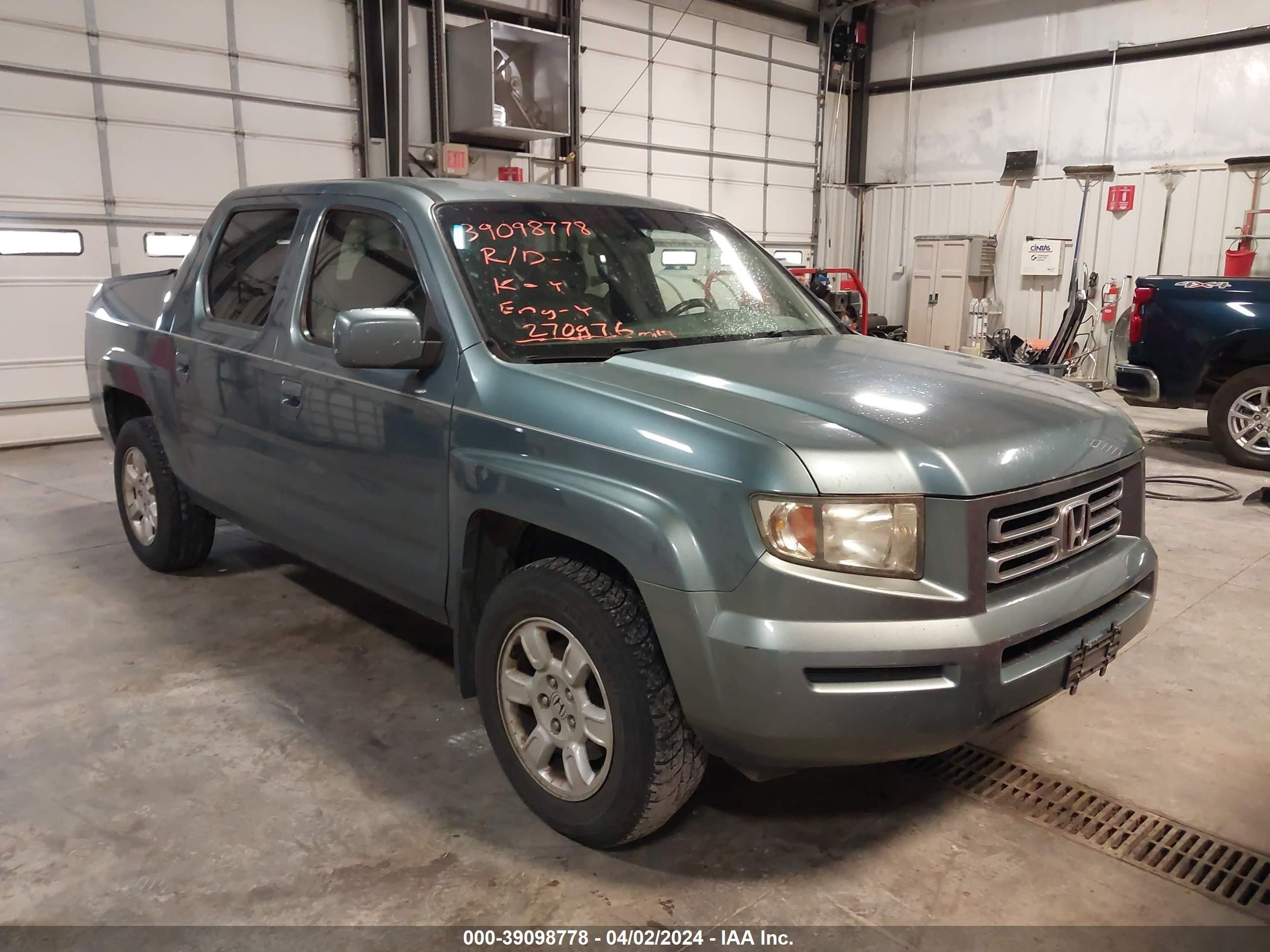 HONDA RIDGELINE 2007 2hjyk16427h544501