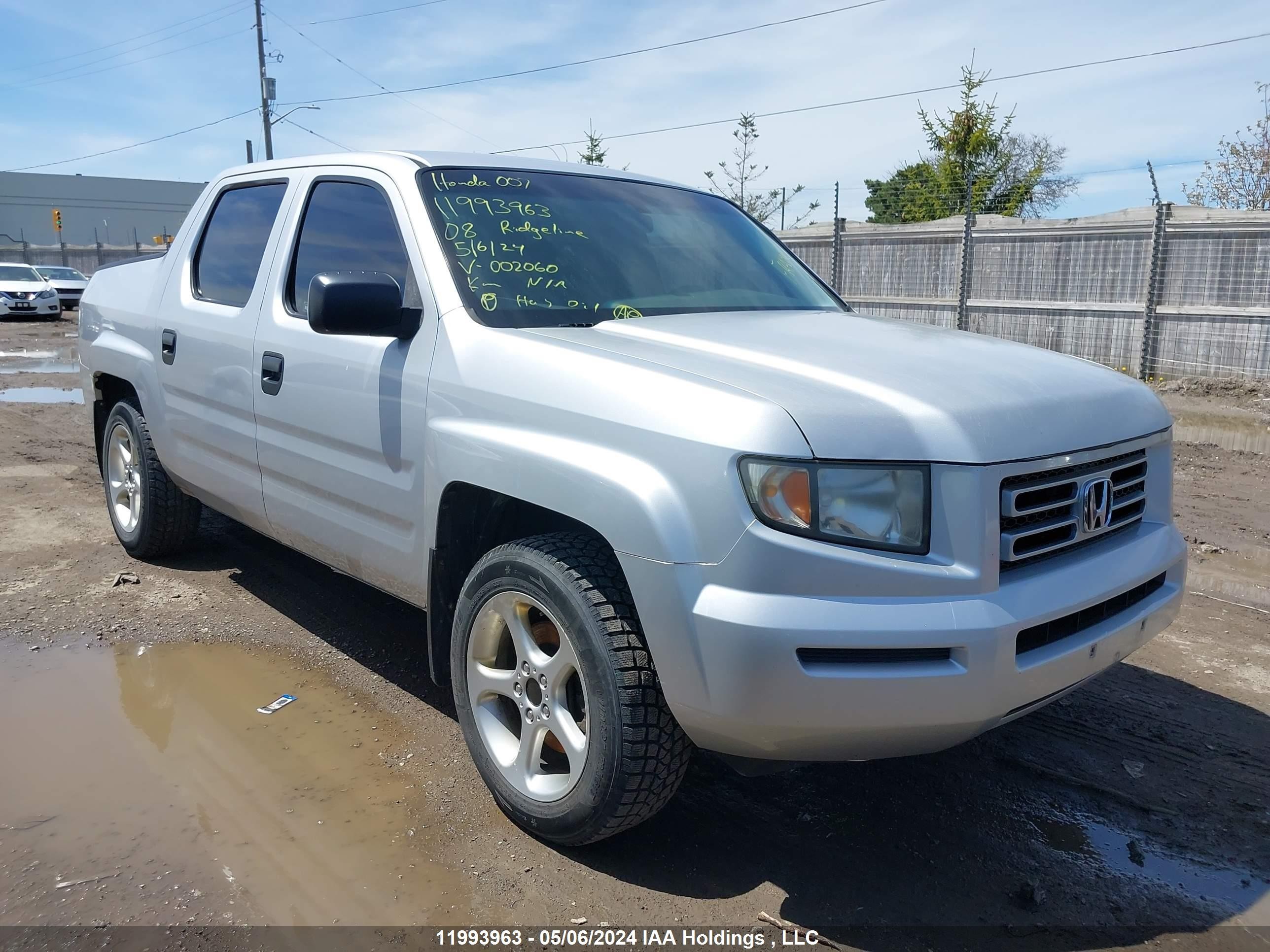 HONDA RIDGELINE 2008 2hjyk16448h002060