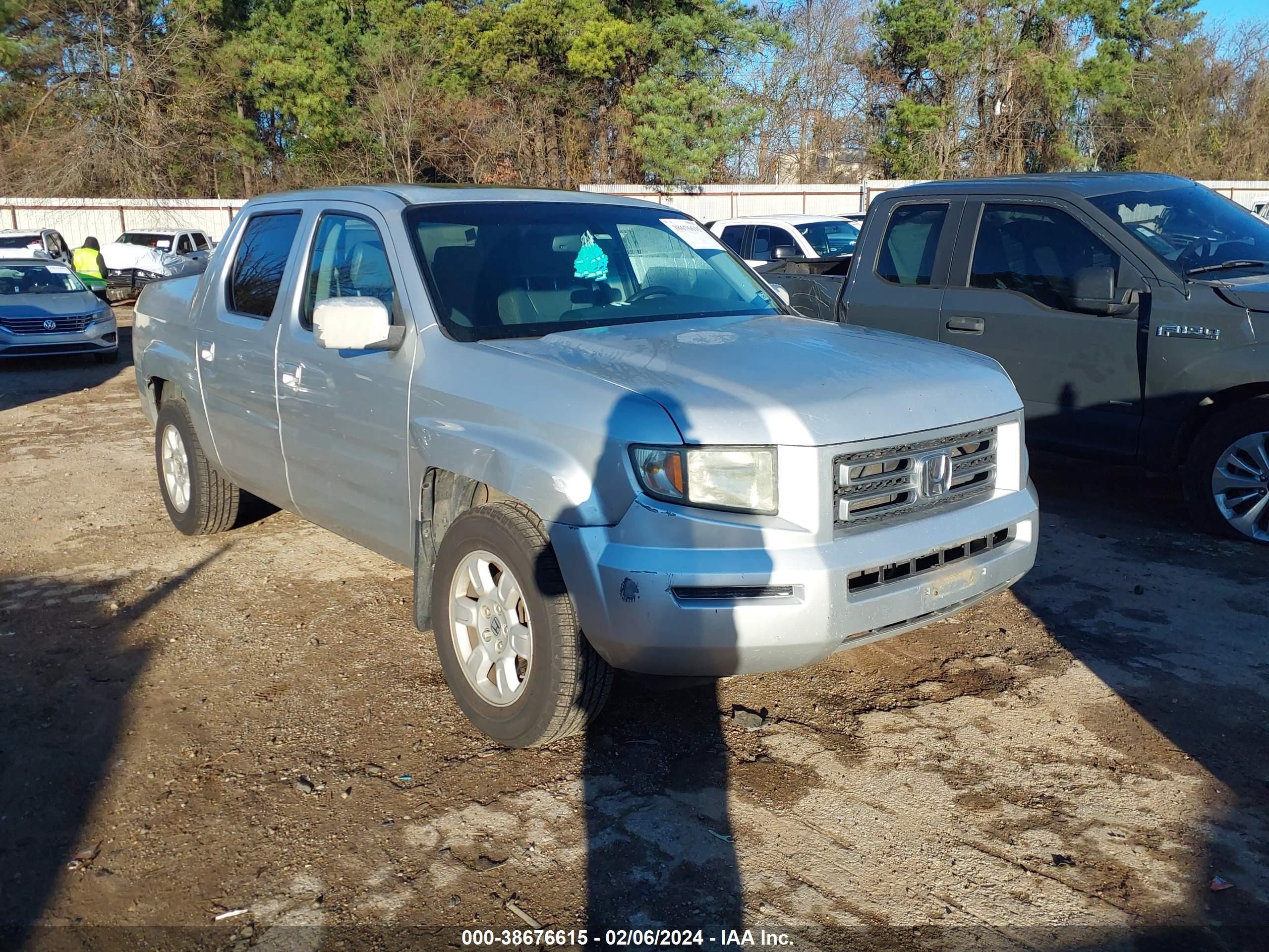 HONDA RIDGELINE 2007 2hjyk16507h523400