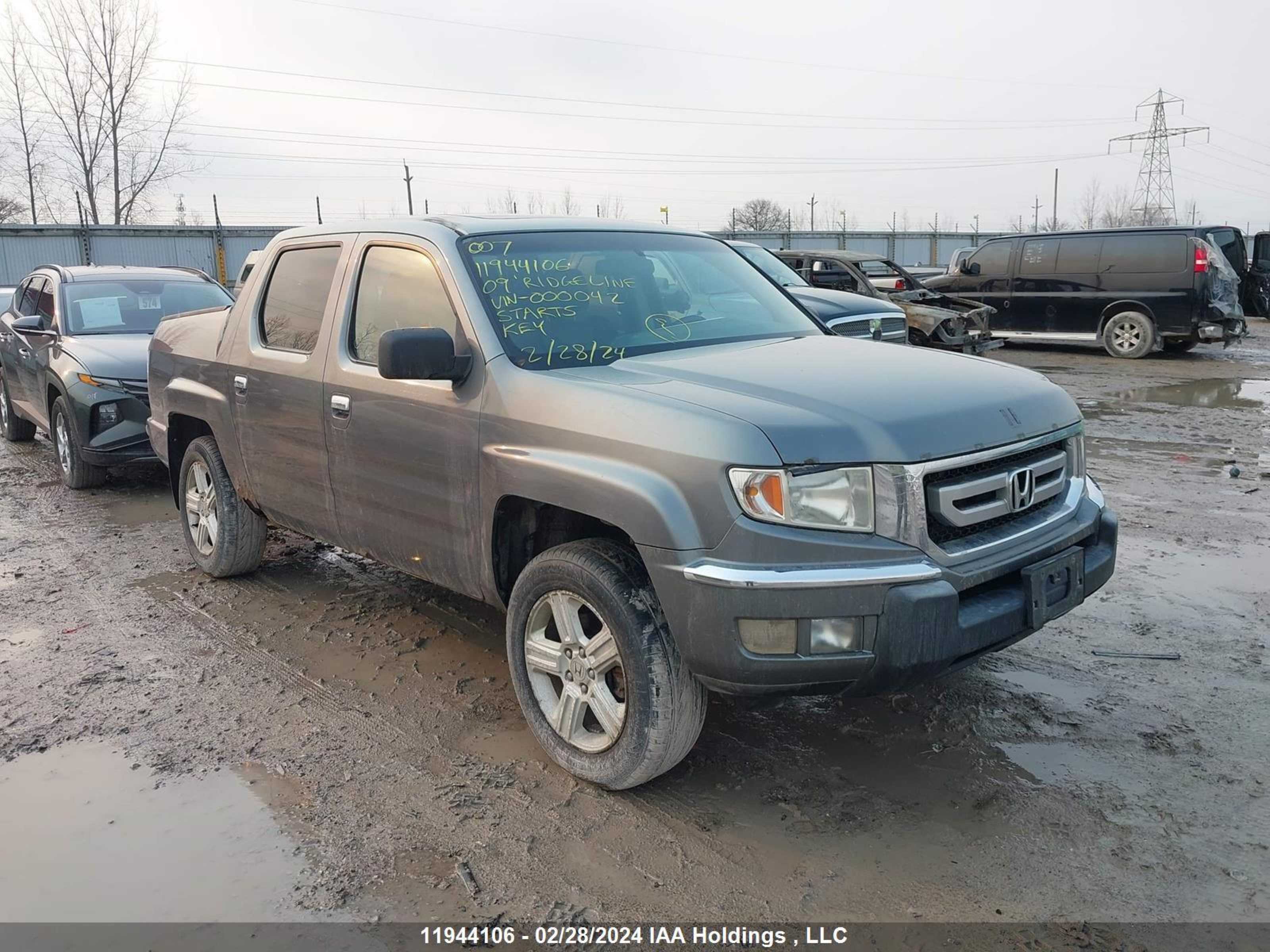 HONDA RIDGELINE 2009 2hjyk16509h000042