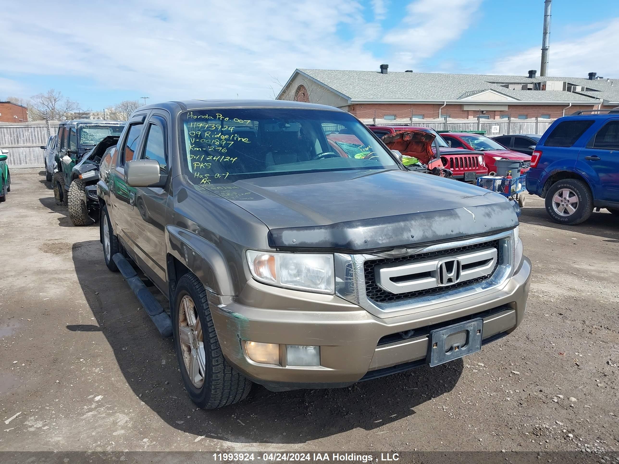 HONDA RIDGELINE 2009 2hjyk16579h001897