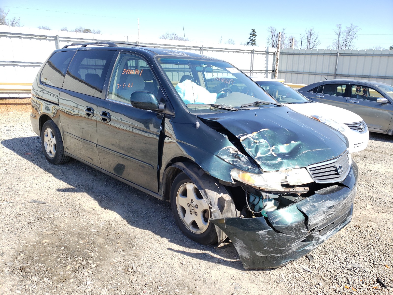 HONDA ODYSSEY EX 2001 2hkrl18661h601527