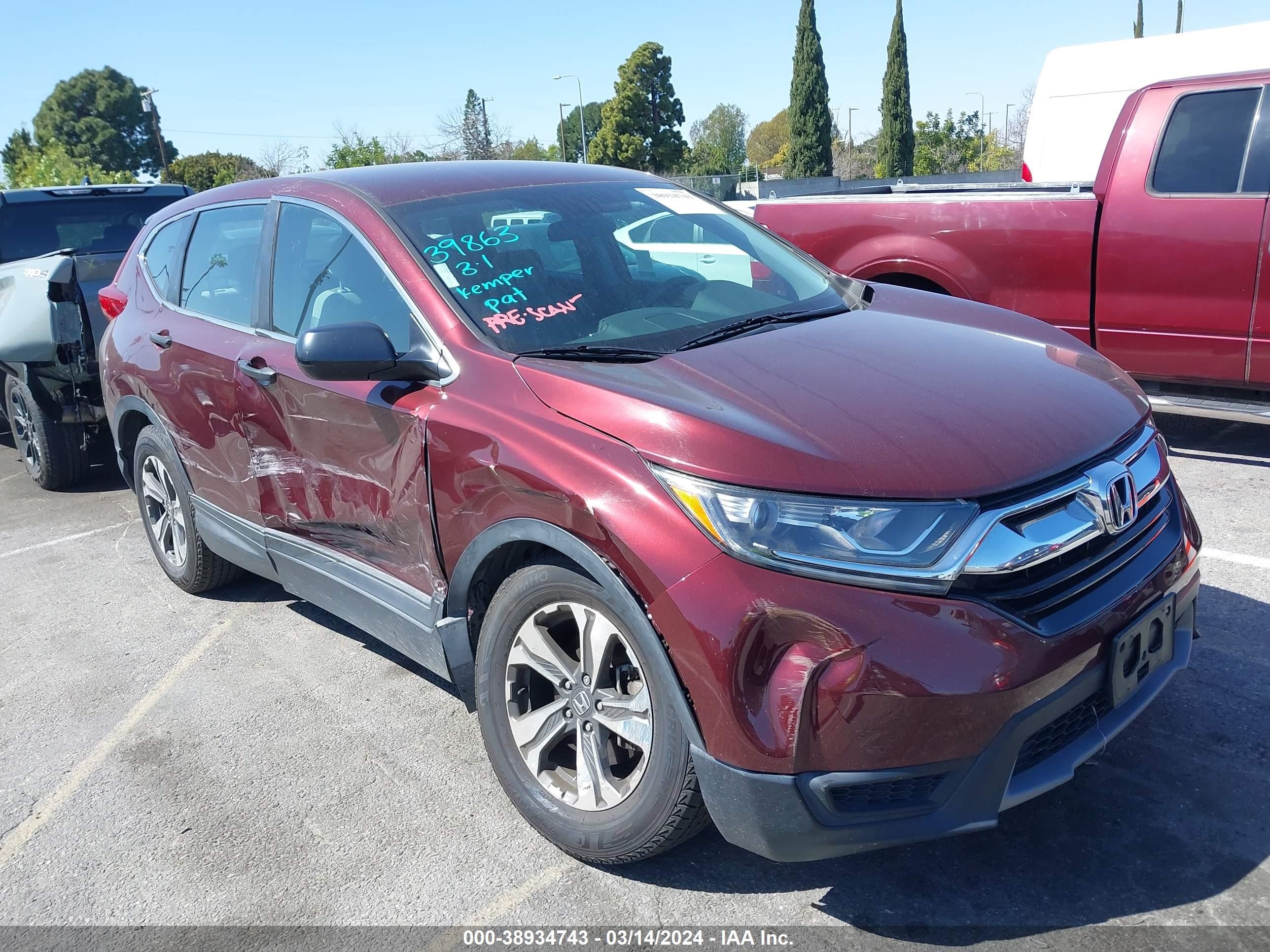 HONDA CR-V 2018 2hkrw5h31jh427161