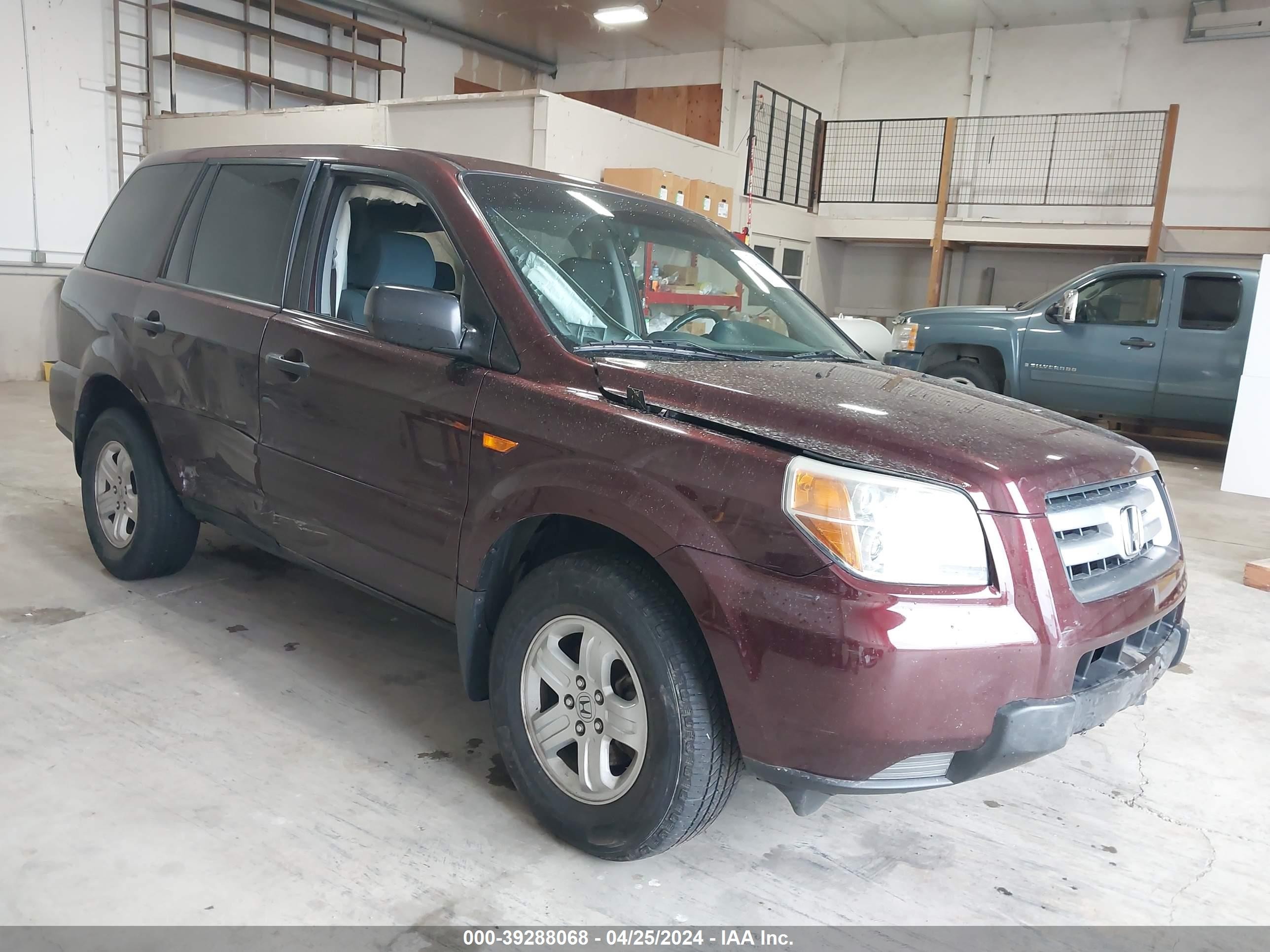 HONDA PILOT 2007 2hkyf18107h540577