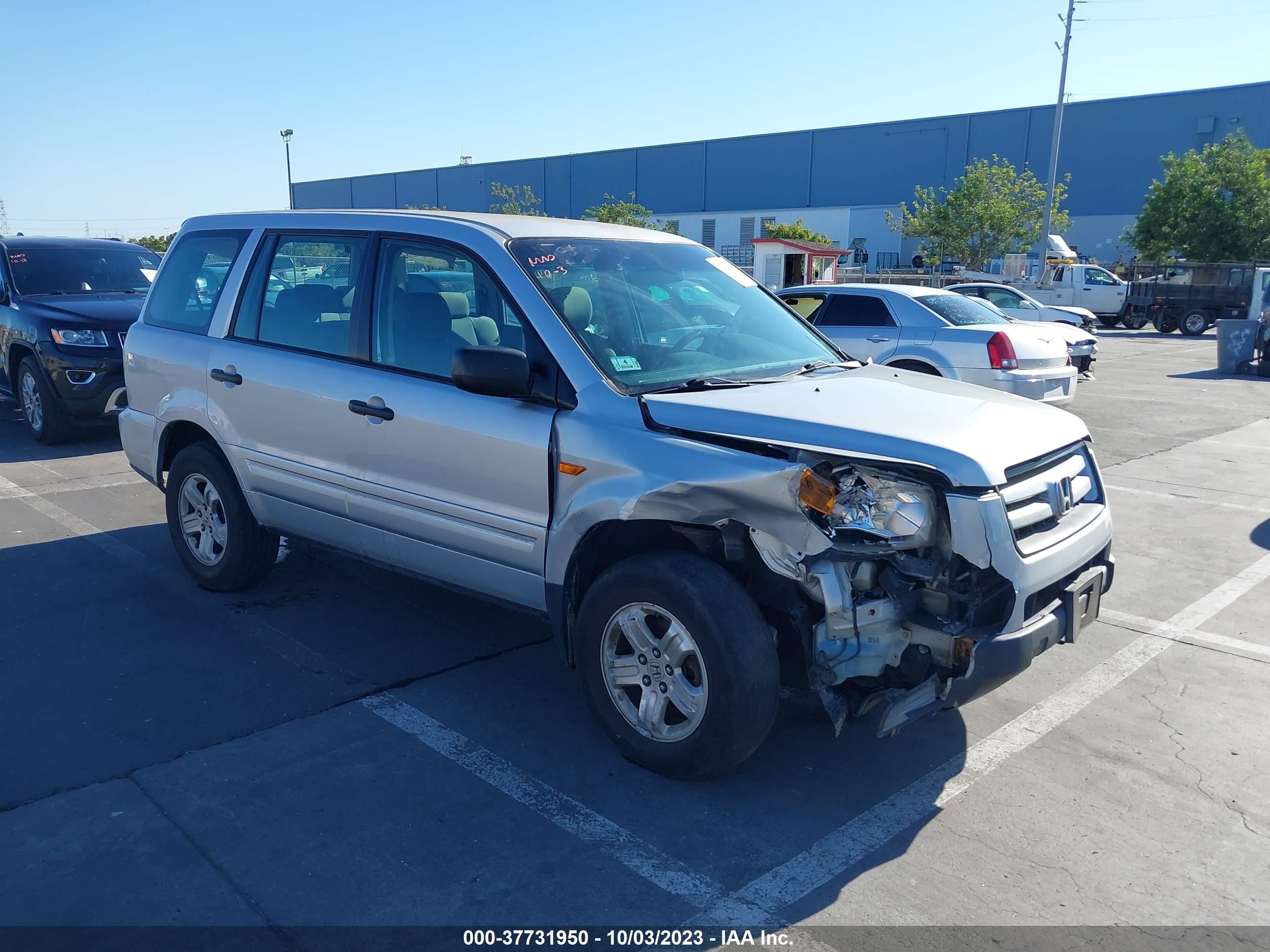 HONDA PILOT 2007 2hkyf18117h512738