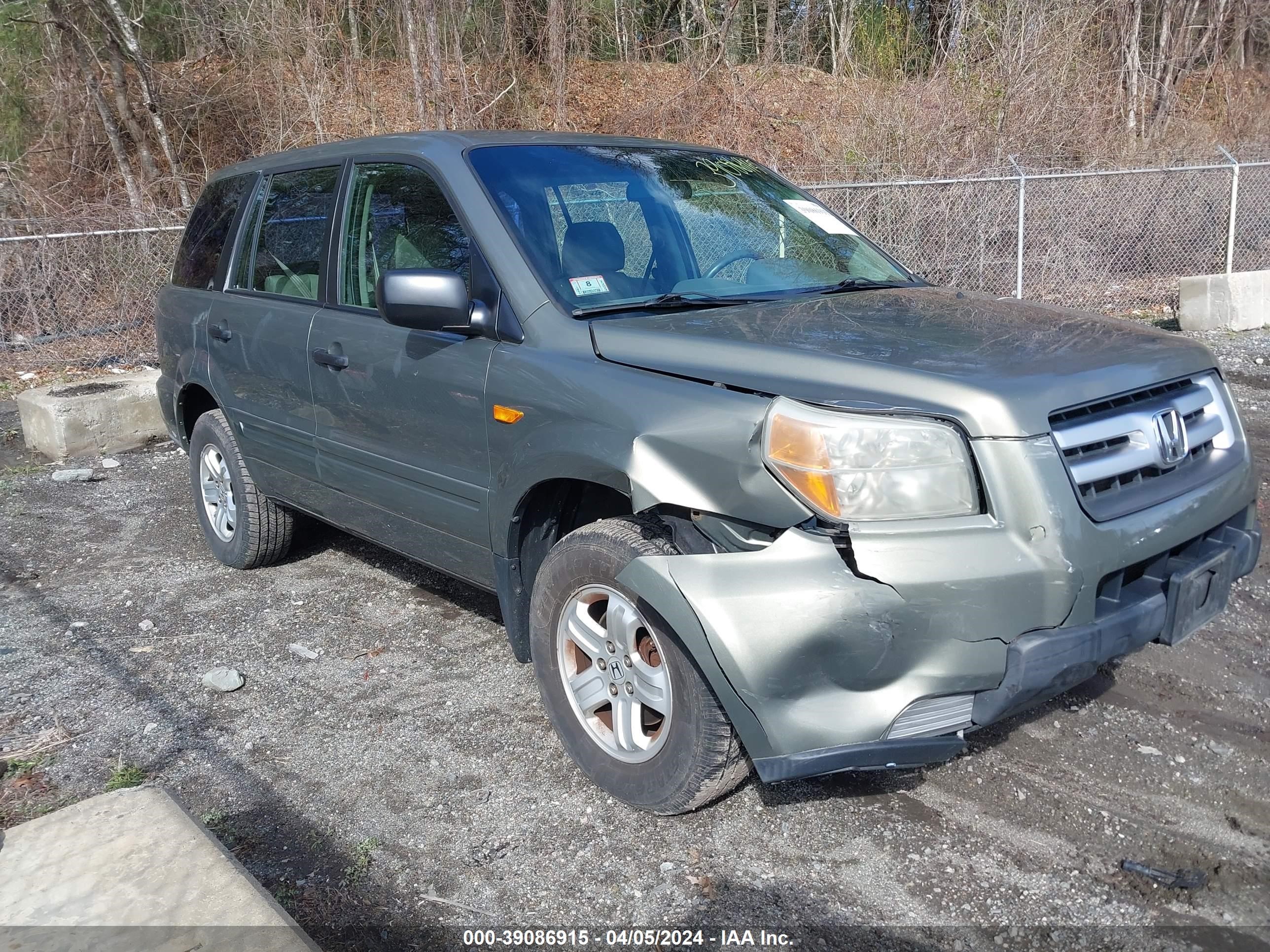 HONDA PILOT 2007 2hkyf18117h537302