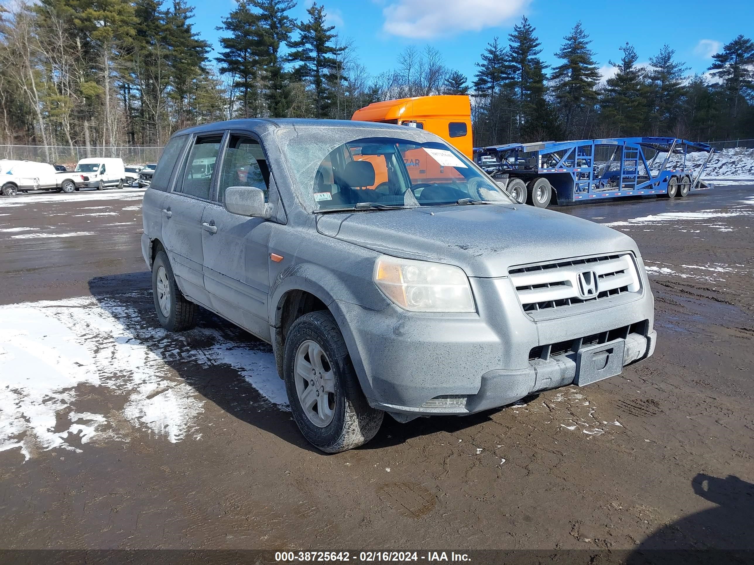 HONDA PILOT 2007 2hkyf18137h500624