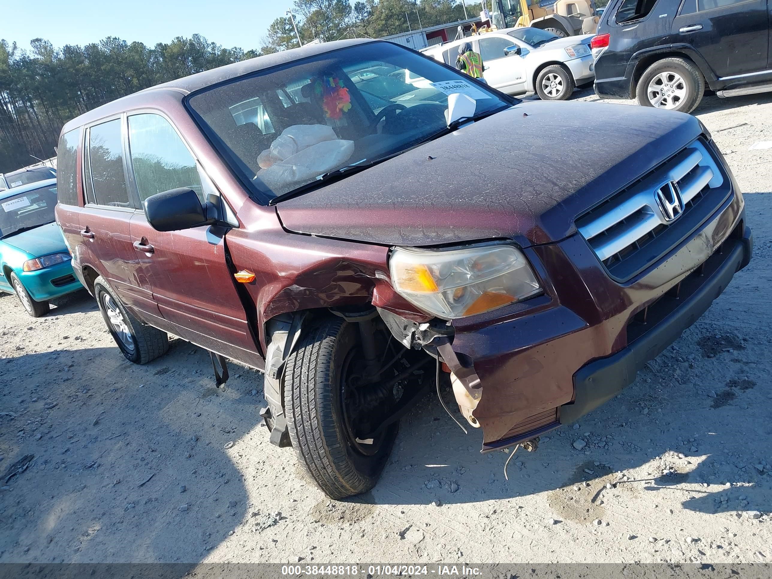 HONDA PILOT 2007 2hkyf18157h503699