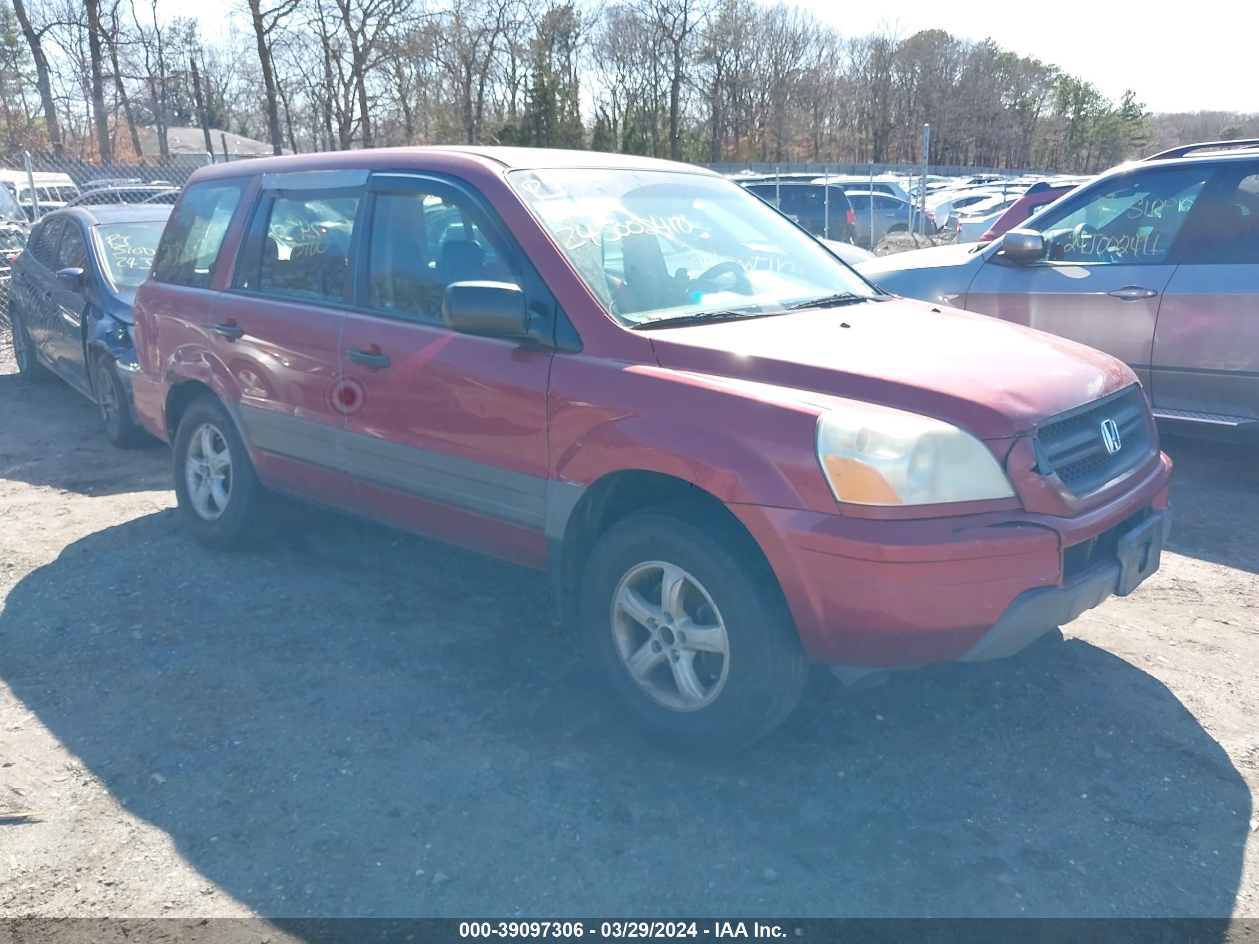 HONDA PILOT 2004 2hkyf18184h616963