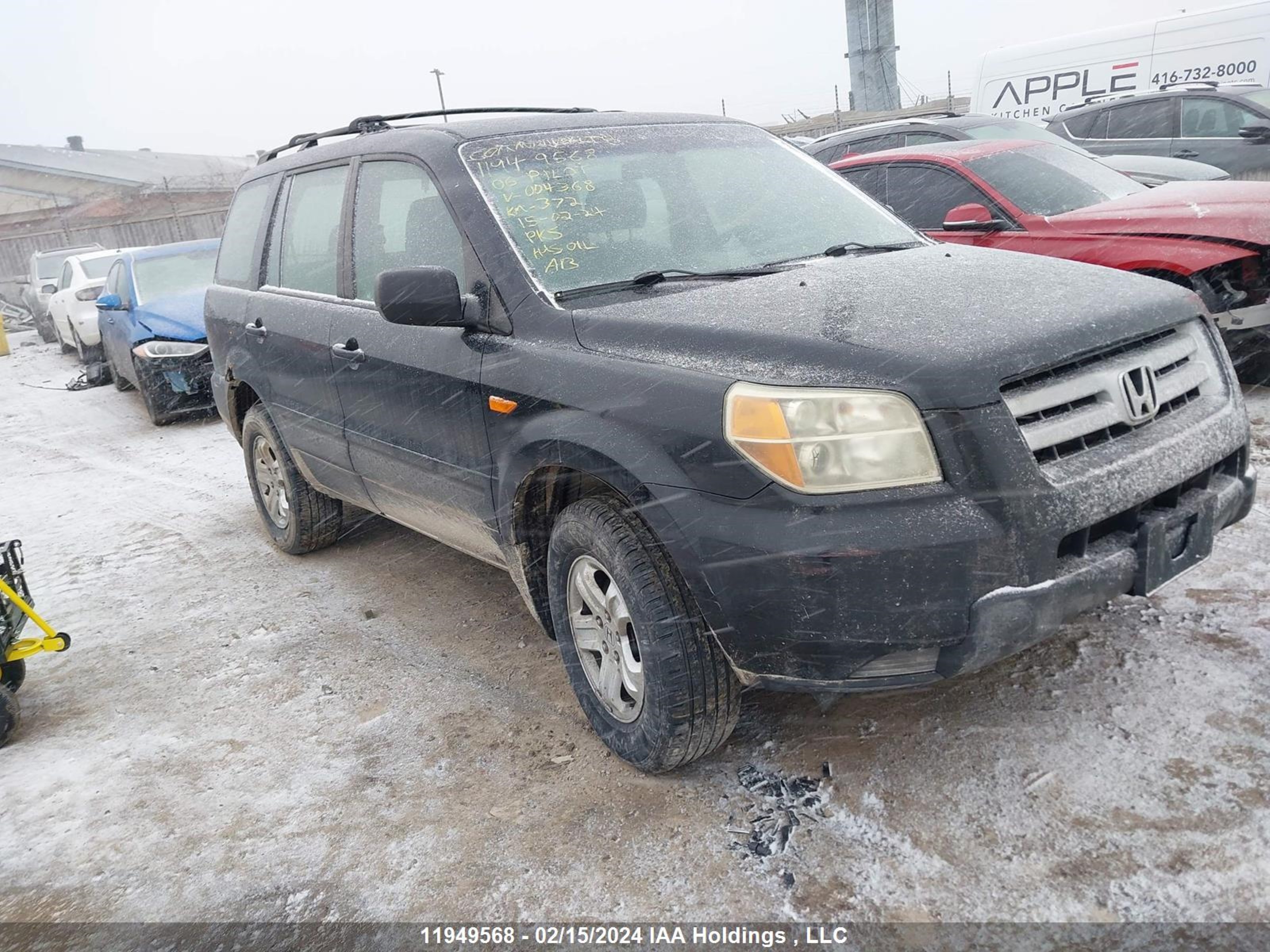 HONDA PILOT 2006 2hkyf18196h004368