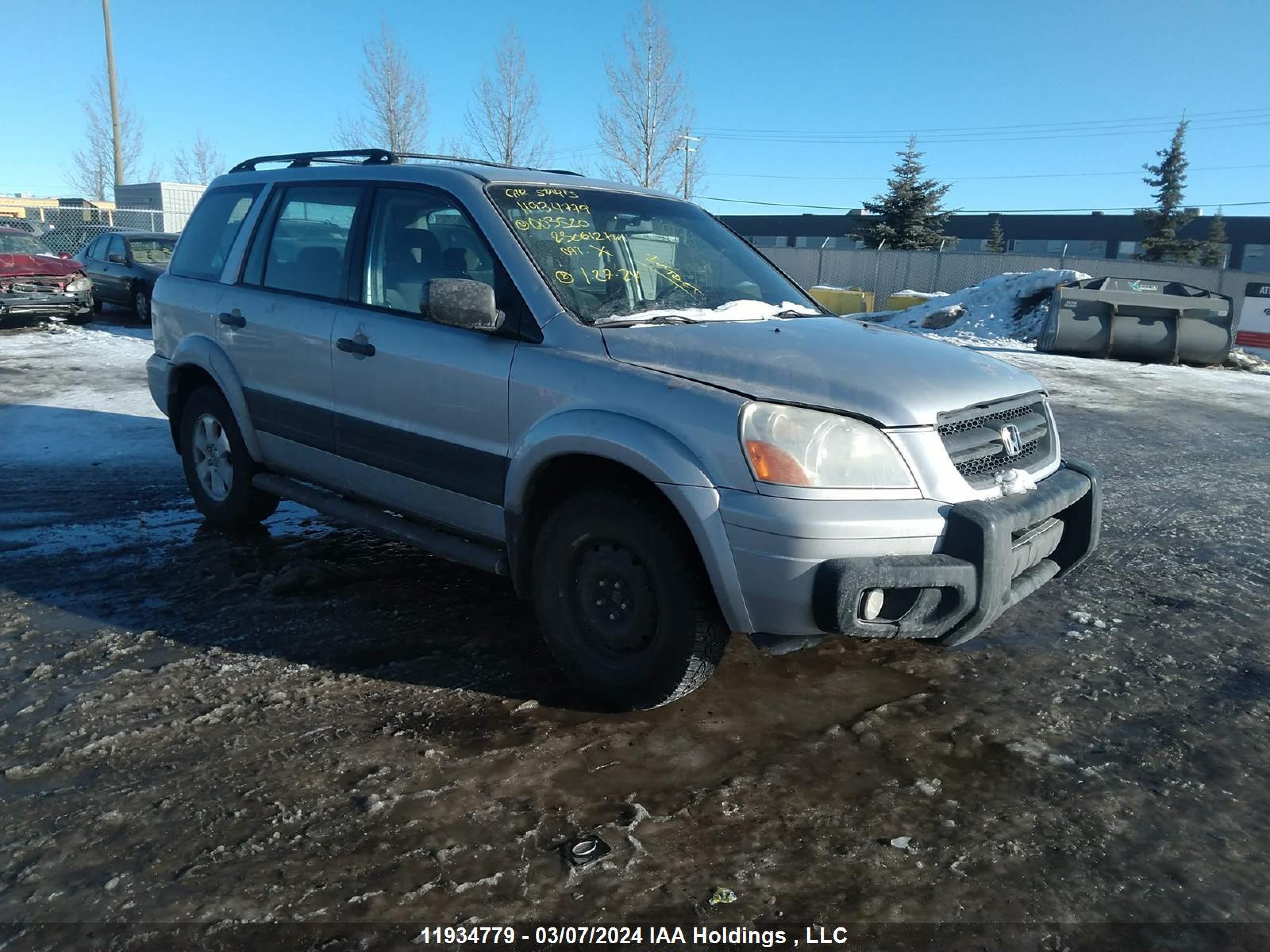 HONDA PILOT 2004 2hkyf181x4h003520