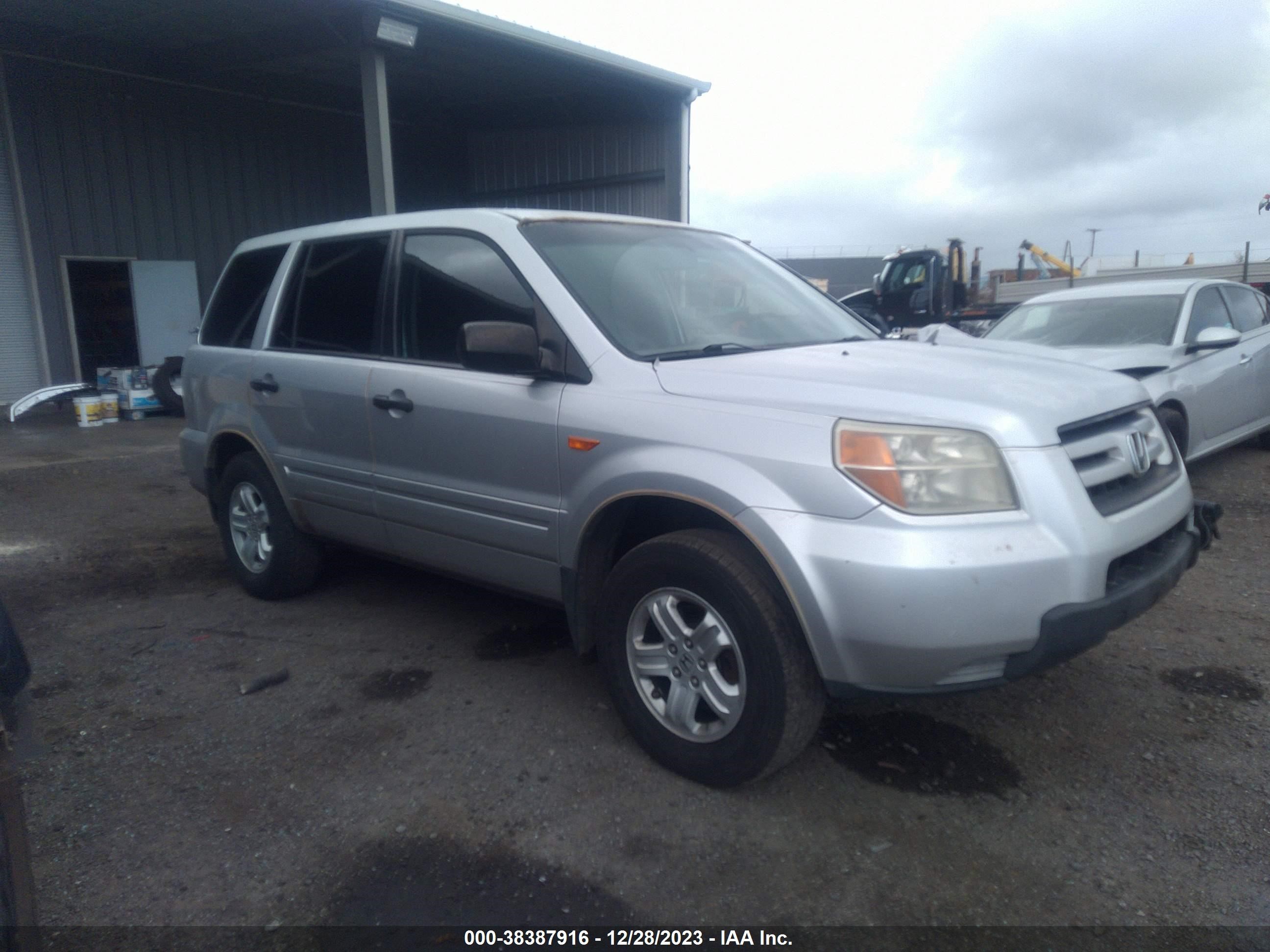 HONDA PILOT 2007 2hkyf181x7h506436