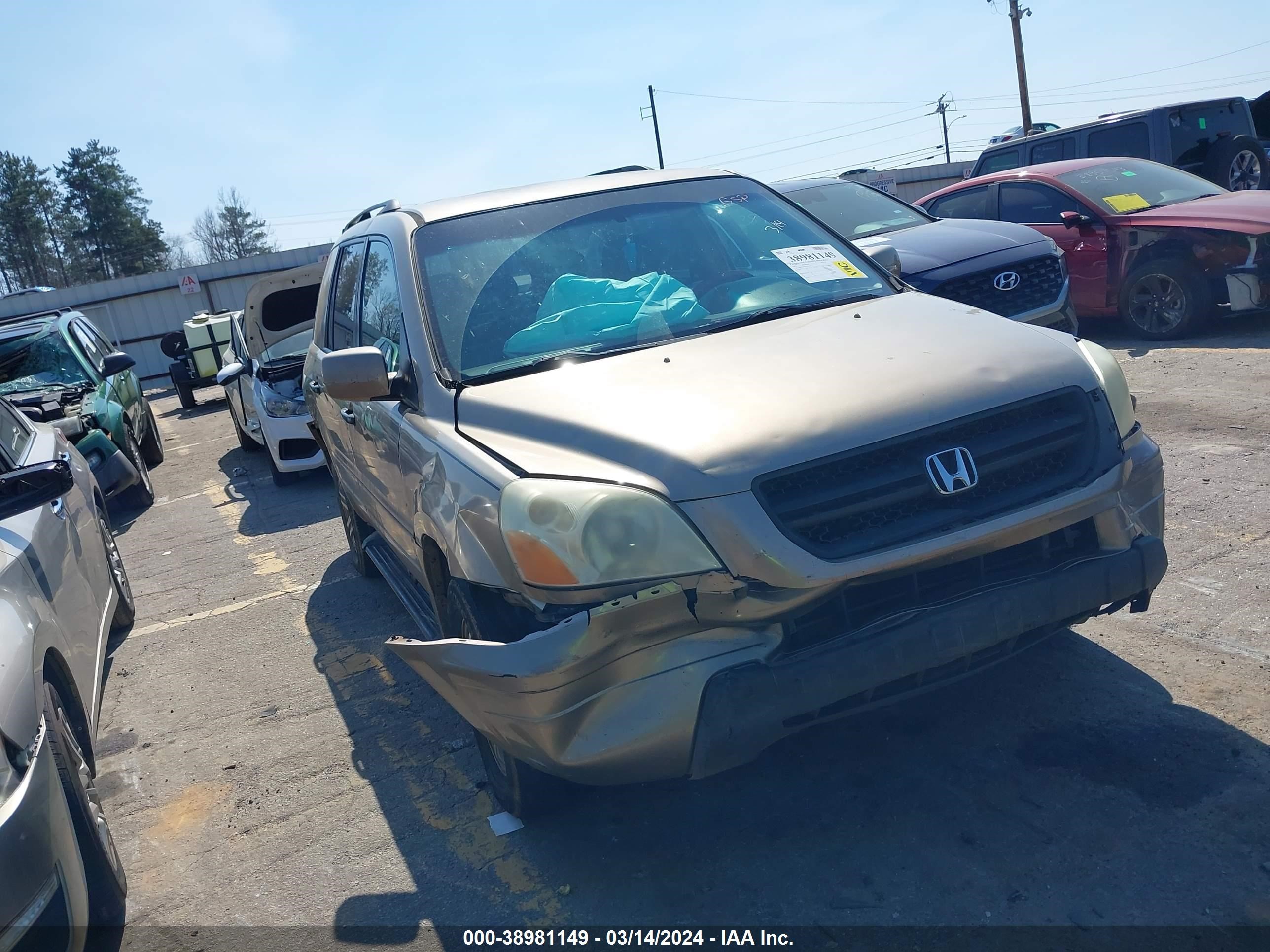 HONDA PILOT 2003 2hkyf18413h525218