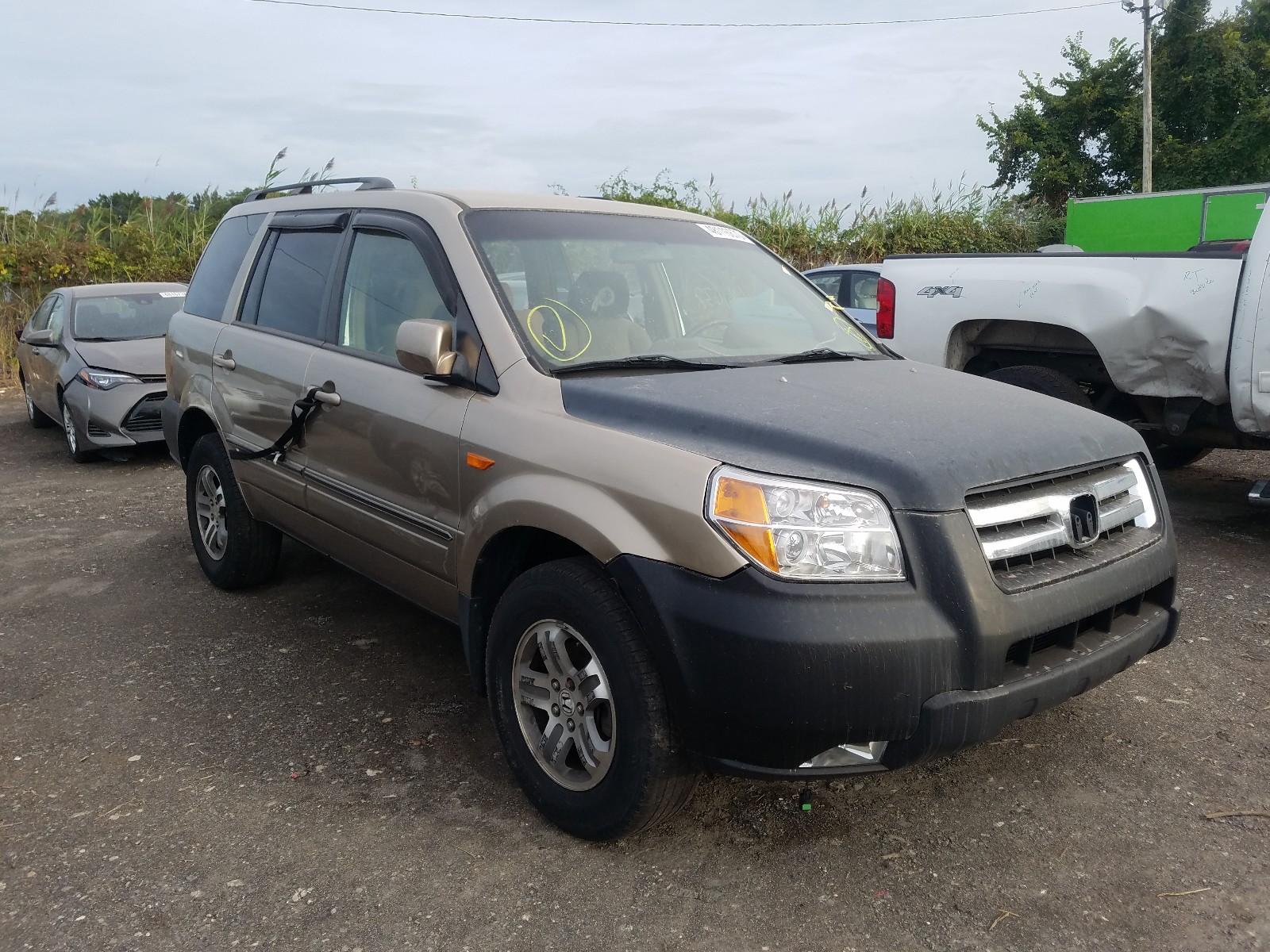 HONDA PILOT EX 2007 2hkyf18417h525385