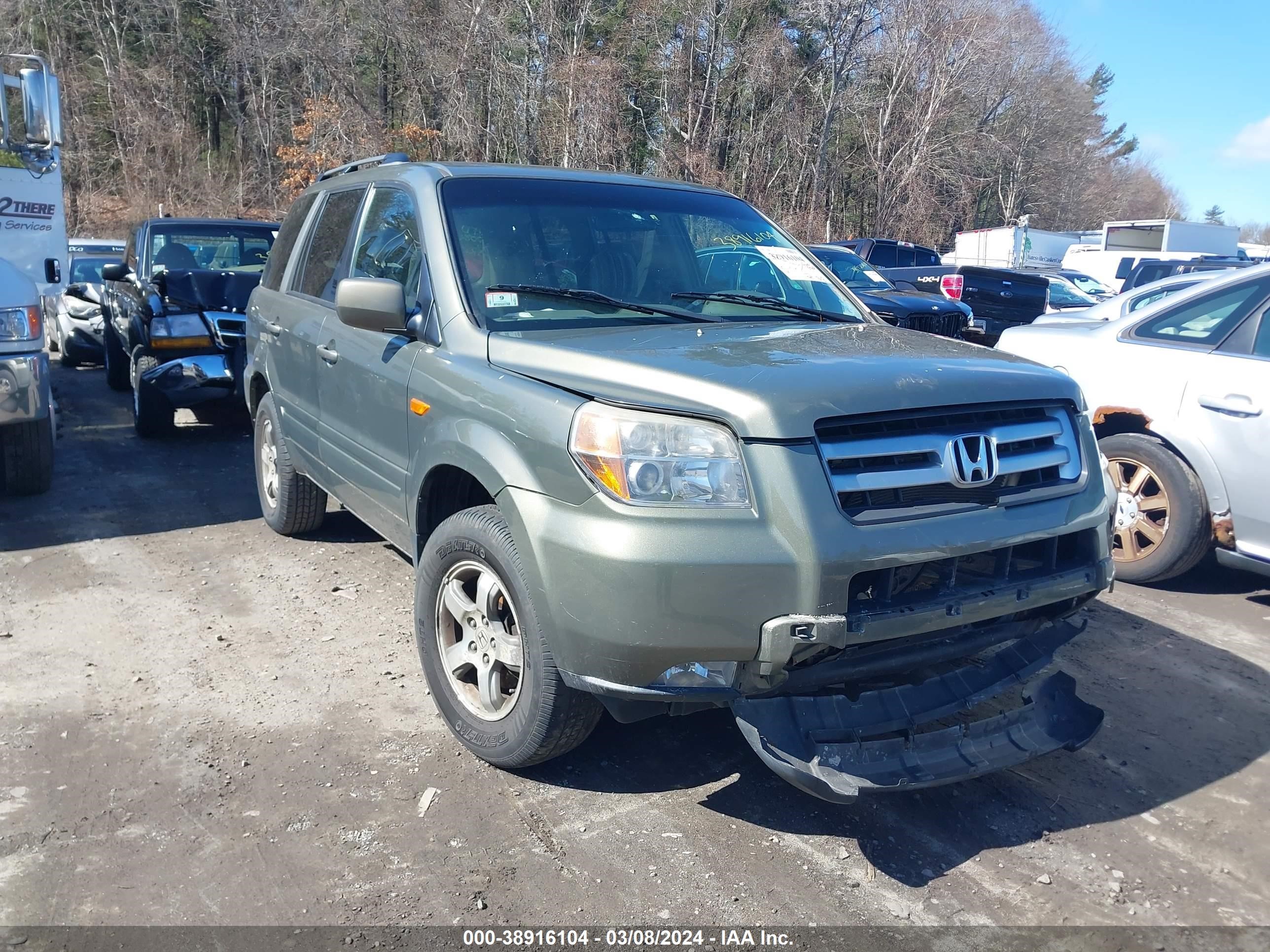 HONDA PILOT 2007 2hkyf18437h538560