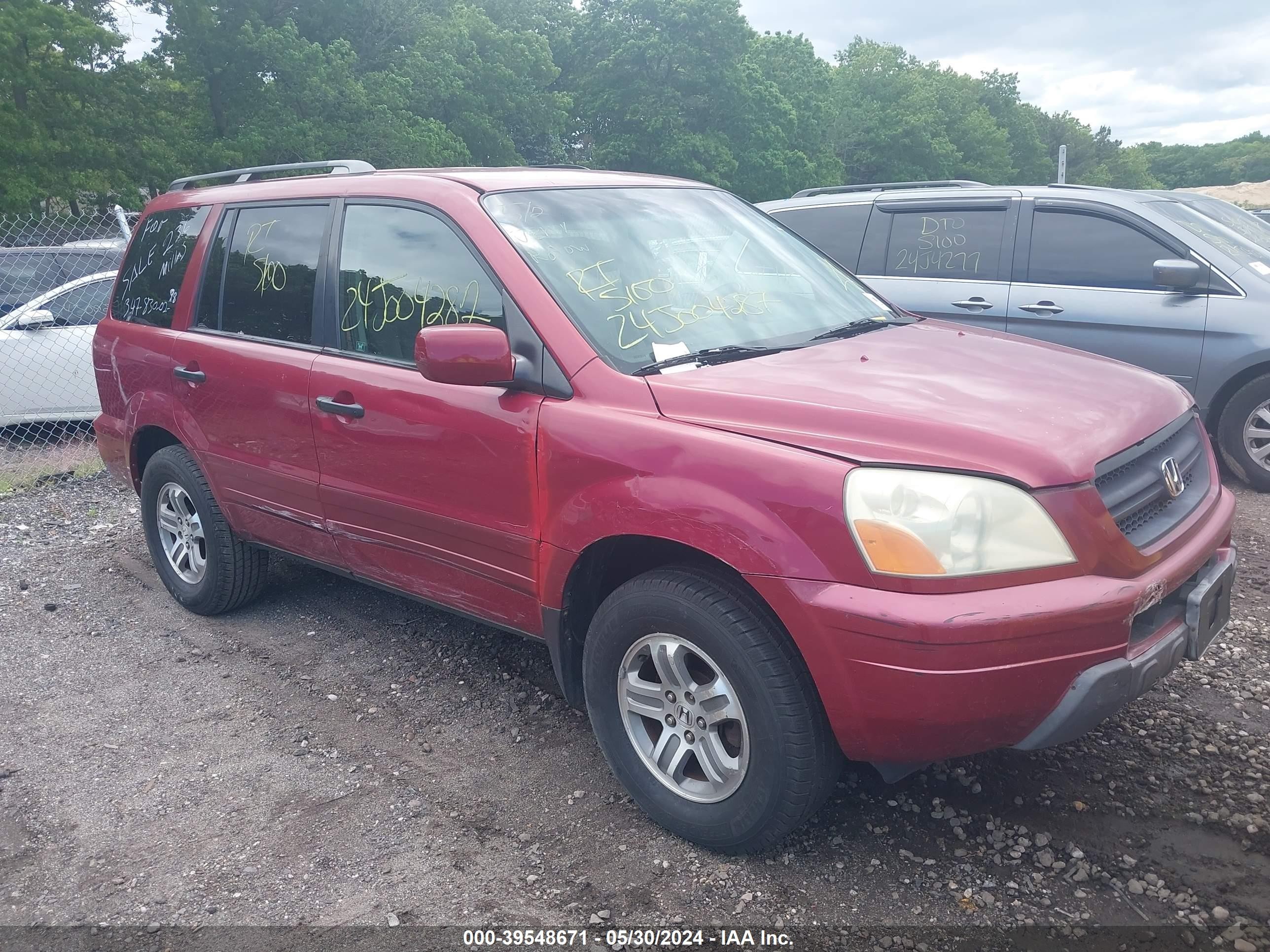 HONDA PILOT 2003 2hkyf18453h586801