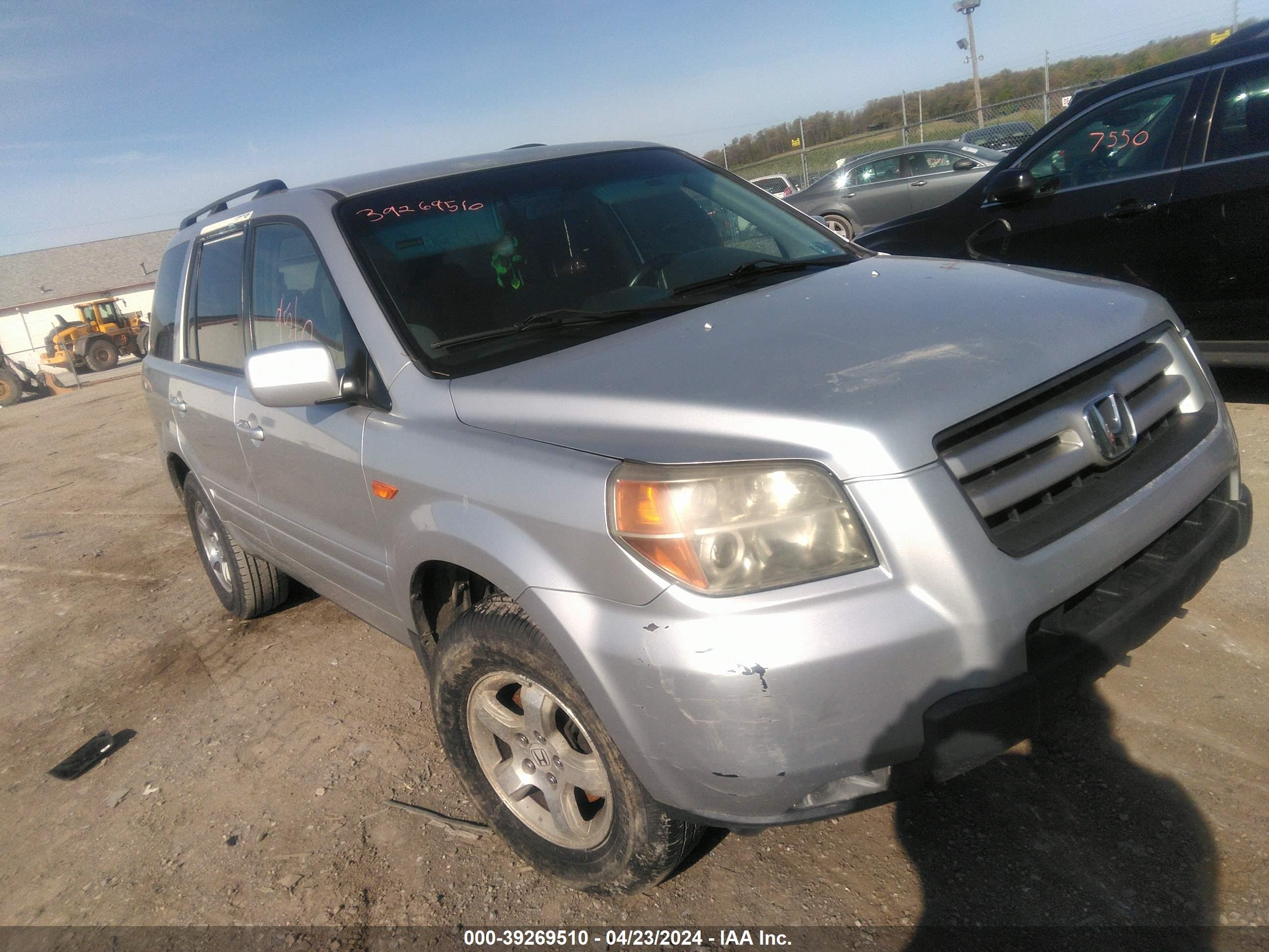 HONDA PILOT 2007 2hkyf18457h509805