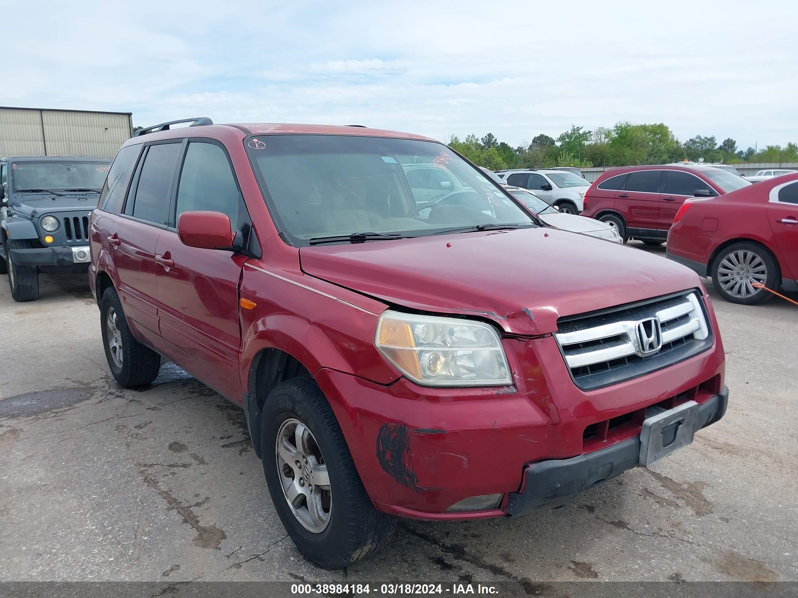 HONDA PILOT 2006 2hkyf18466h509827