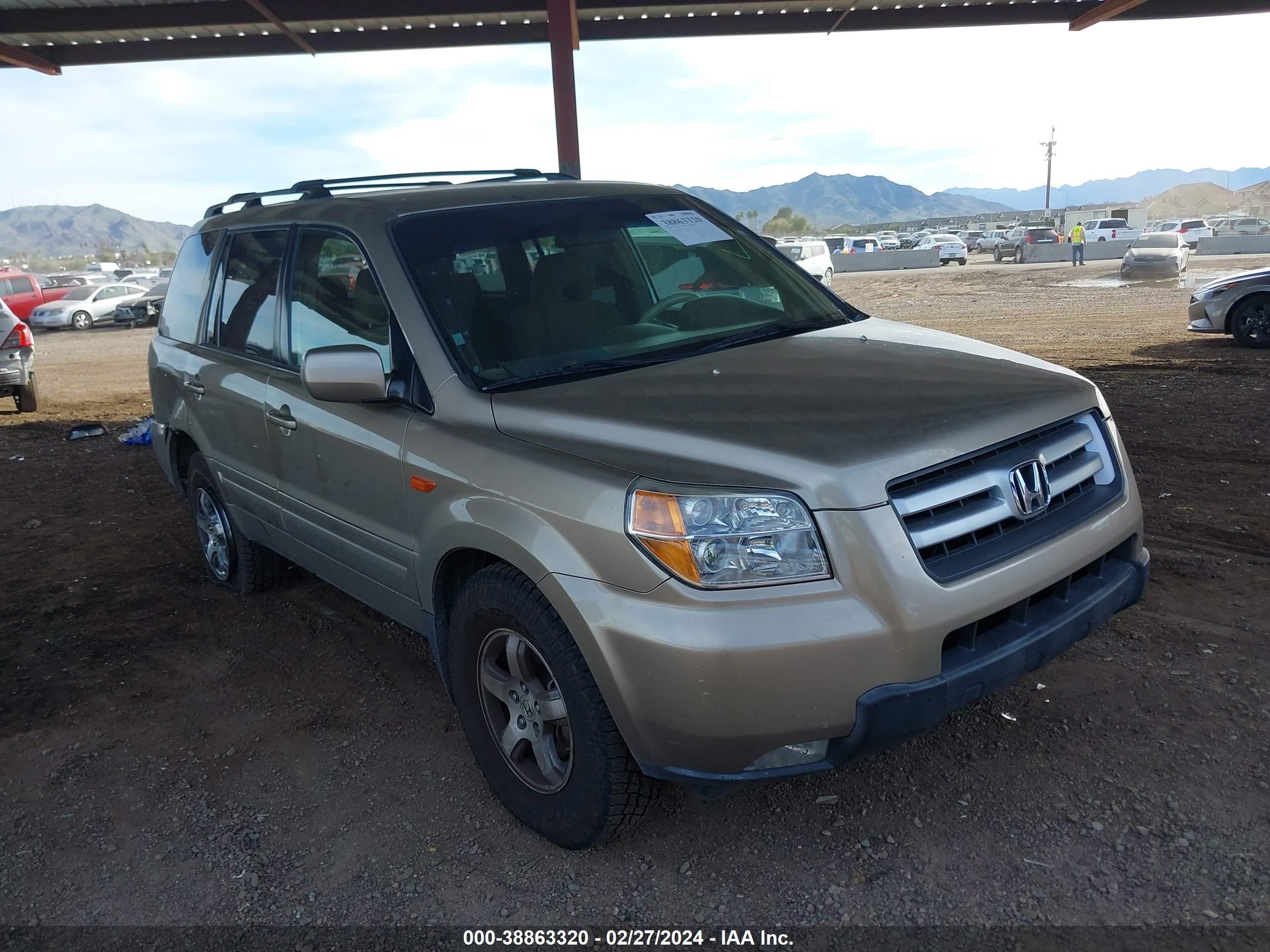 HONDA PILOT 2006 2hkyf18466h554587