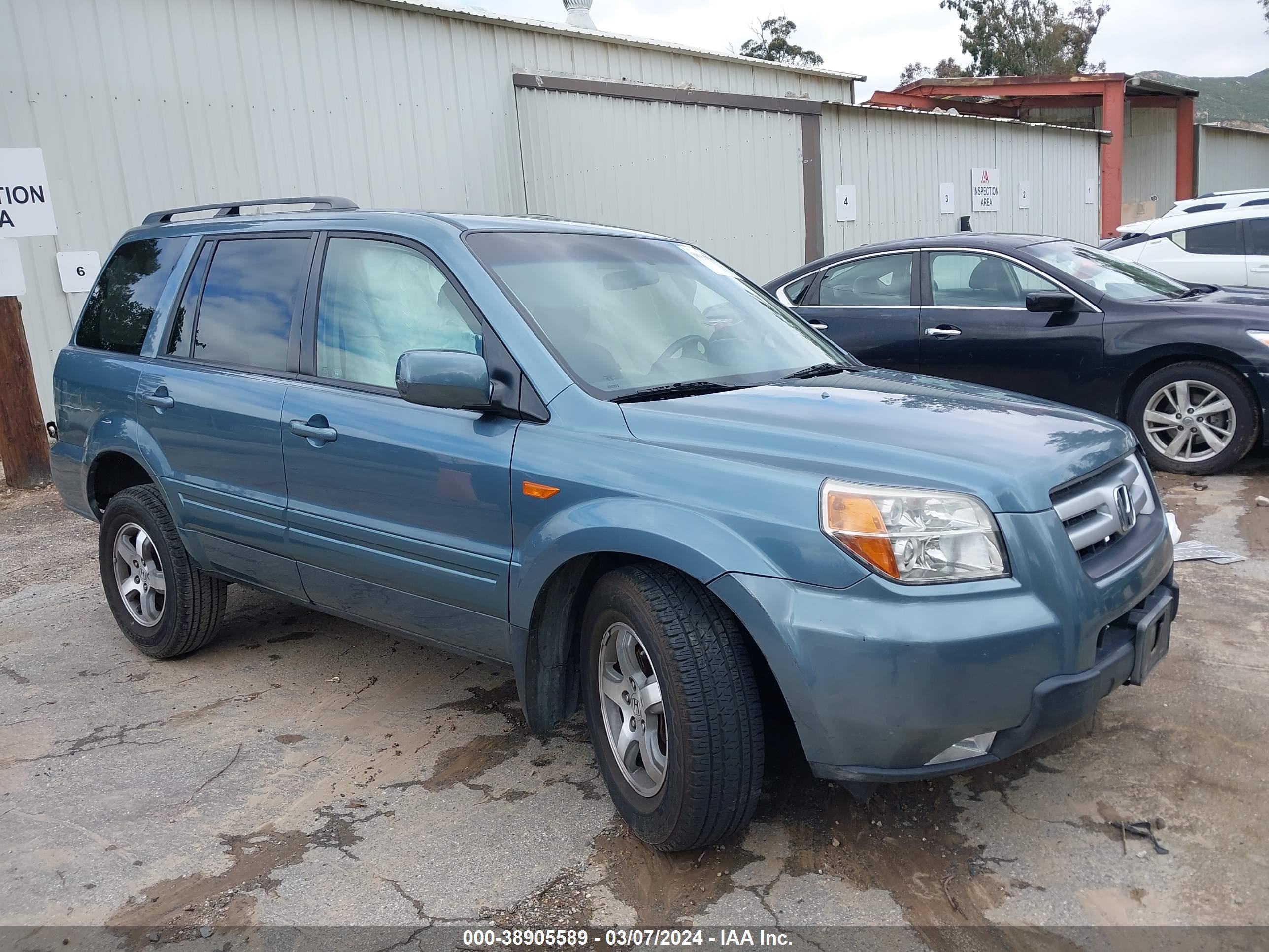 HONDA PILOT 2007 2hkyf18497h533444