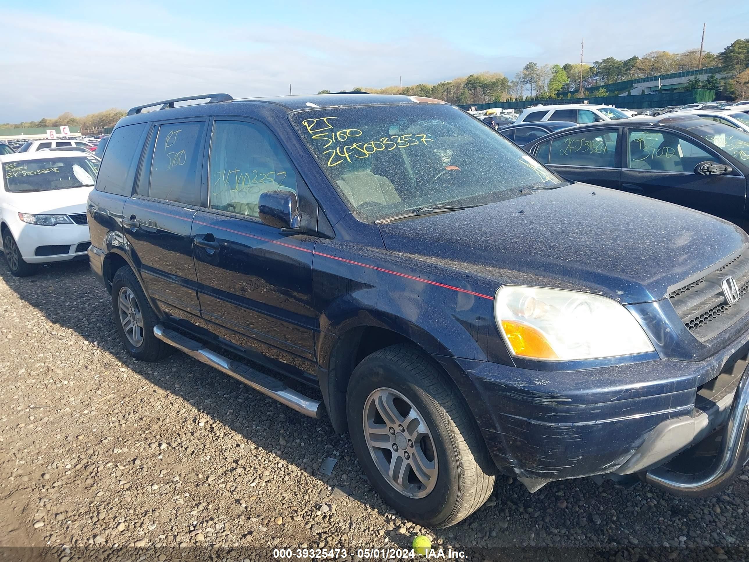 HONDA PILOT 2004 2hkyf184x4h545307