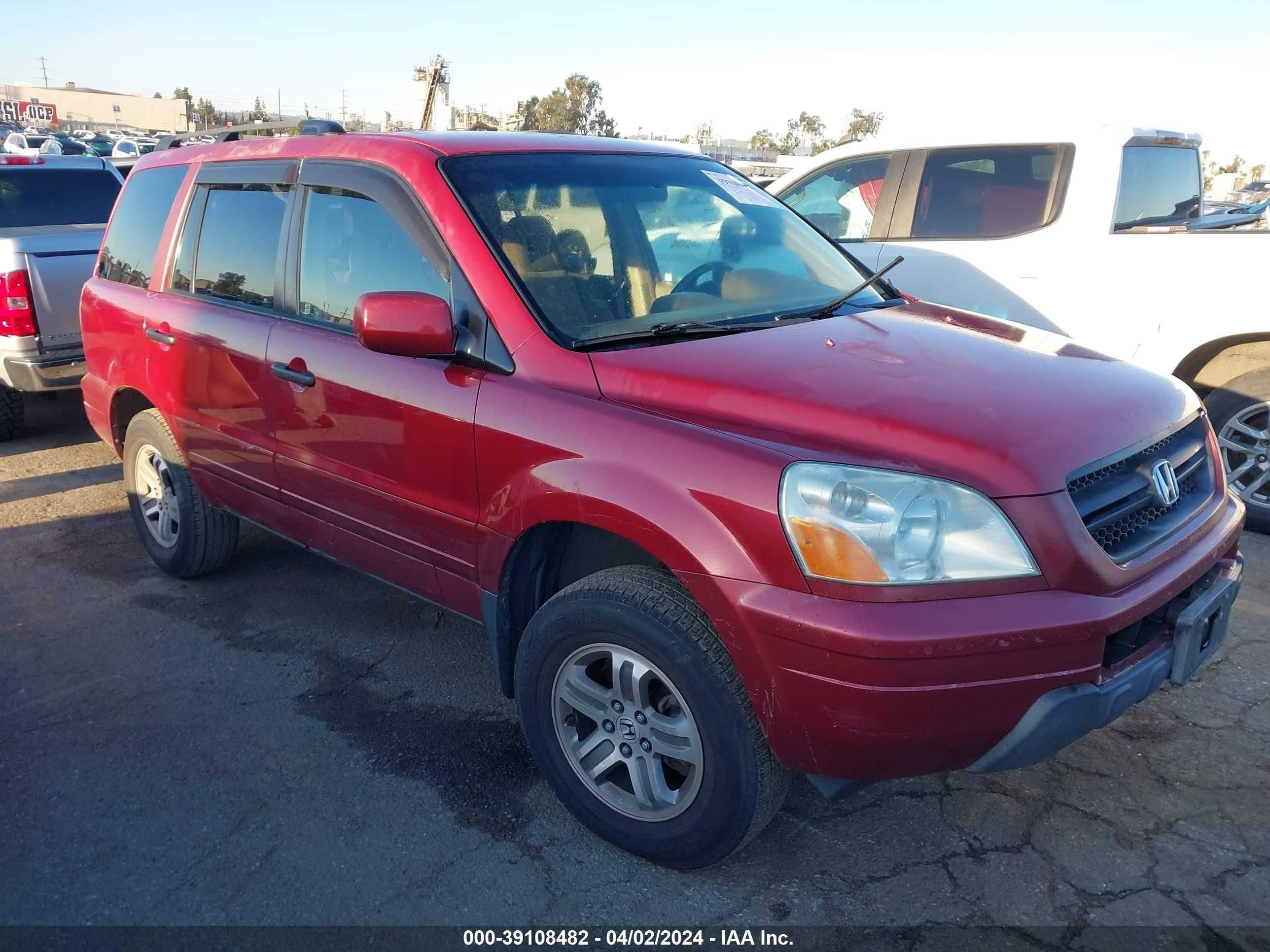 HONDA PILOT 2005 2hkyf184x5h536429