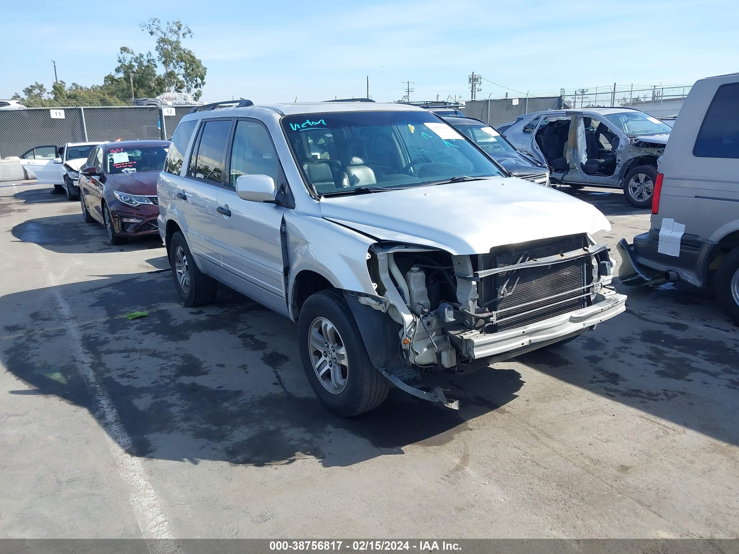 HONDA PILOT 2005 2hkyf18505h507286