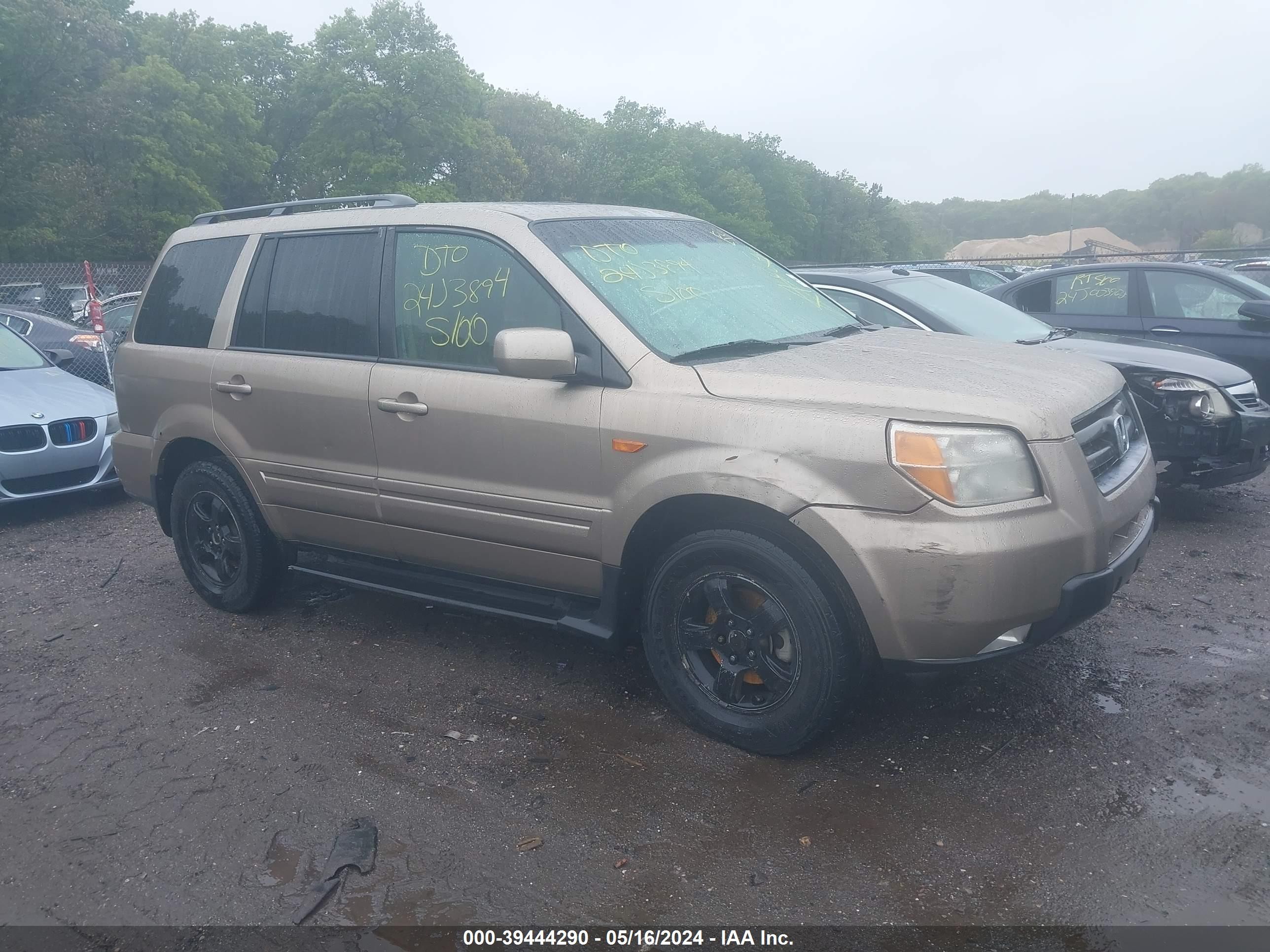 HONDA PILOT 2006 2hkyf18506h528124