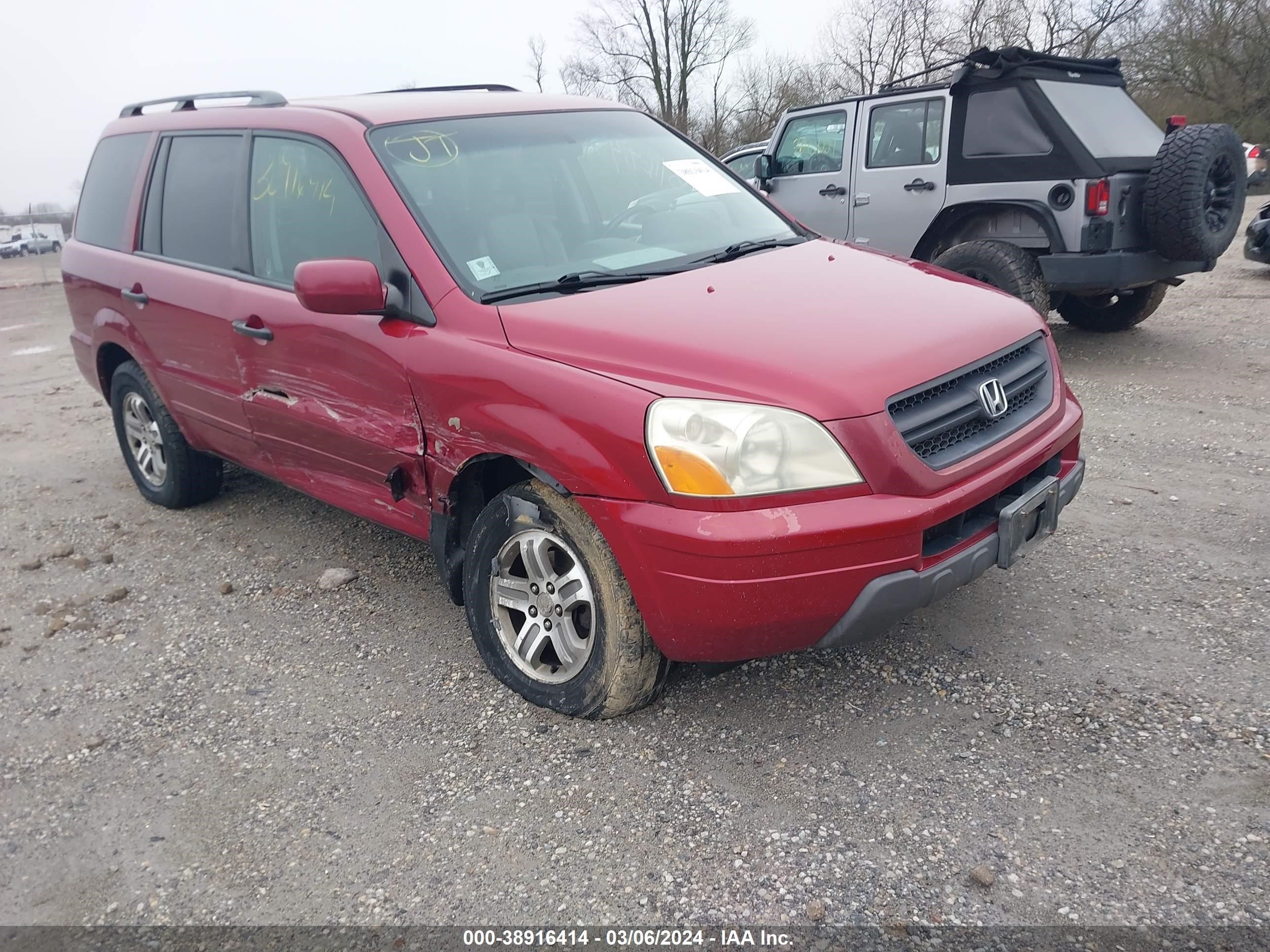 HONDA PILOT 2003 2hkyf18513h564030