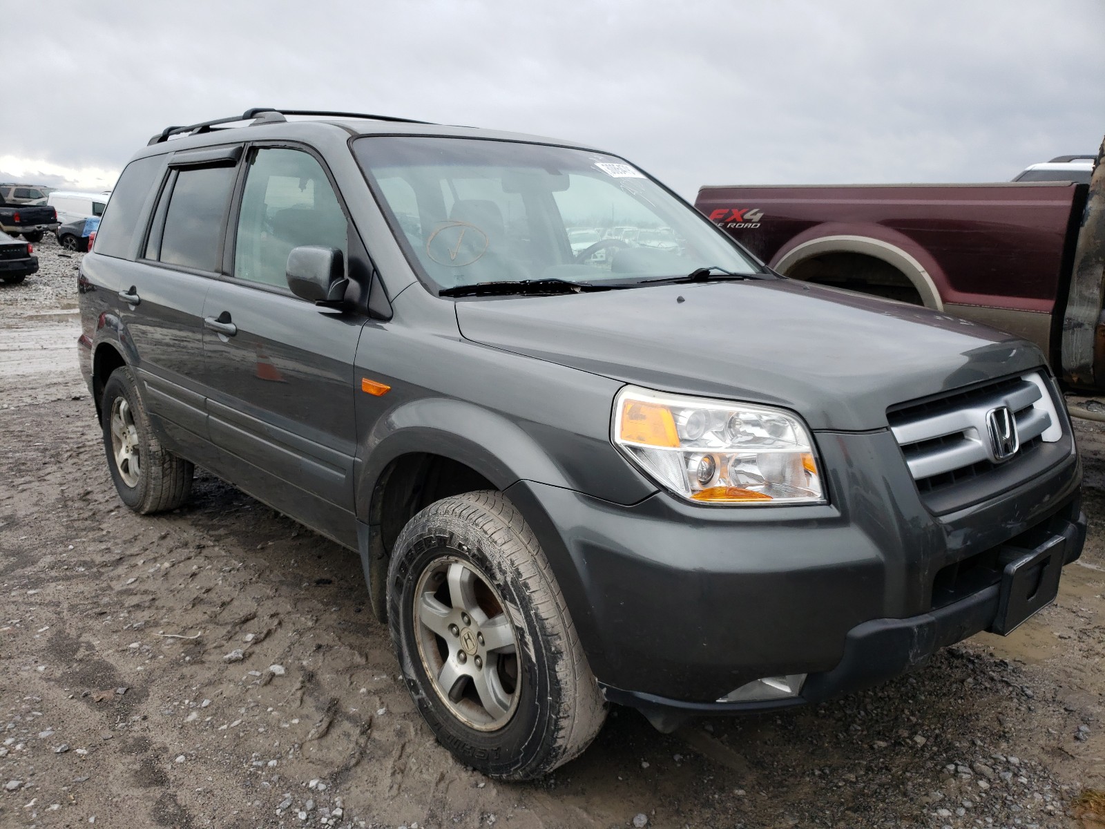 HONDA PILOT EXL 2007 2hkyf18517h524536