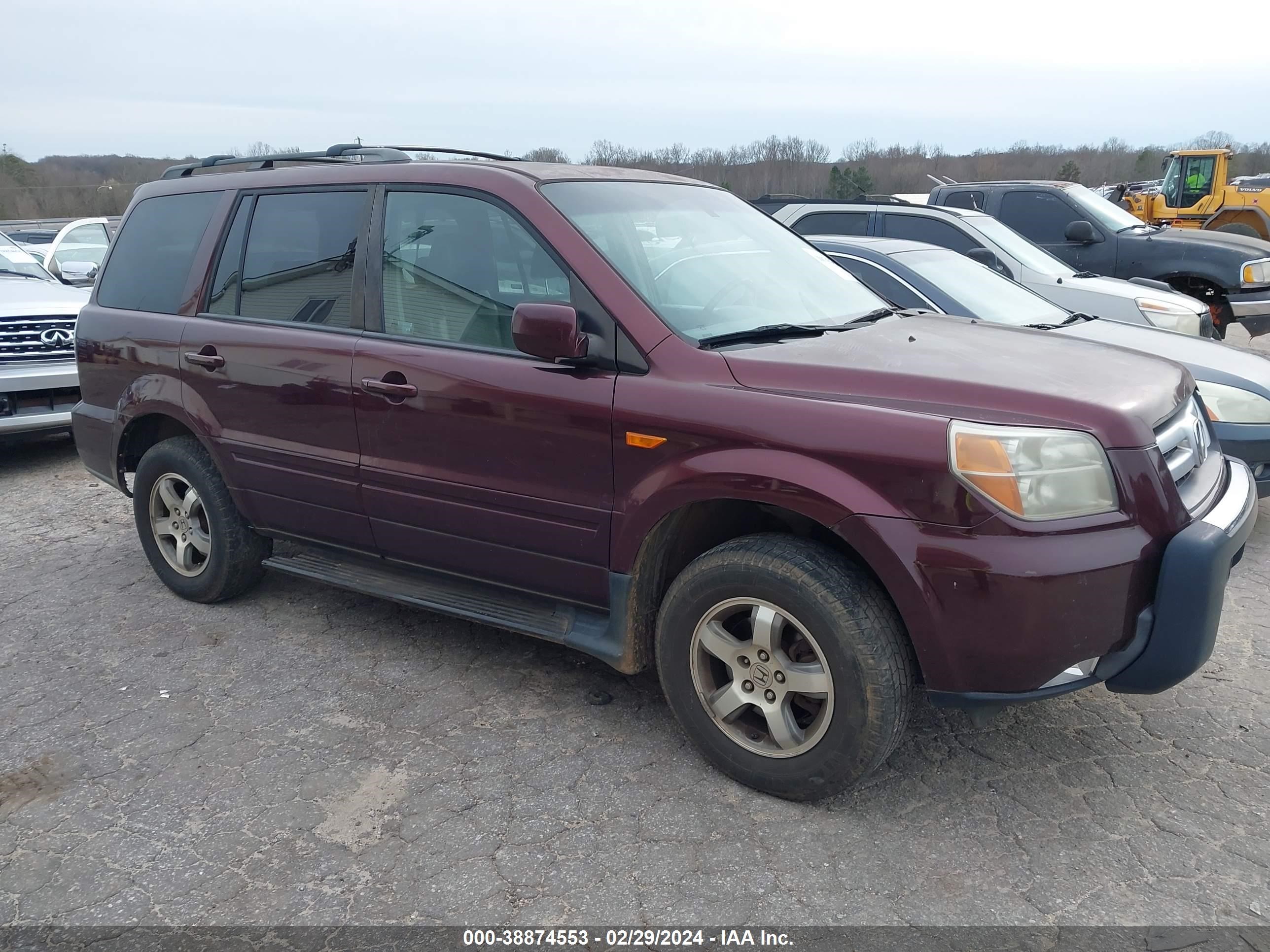 HONDA PILOT 2007 2hkyf18517h533091