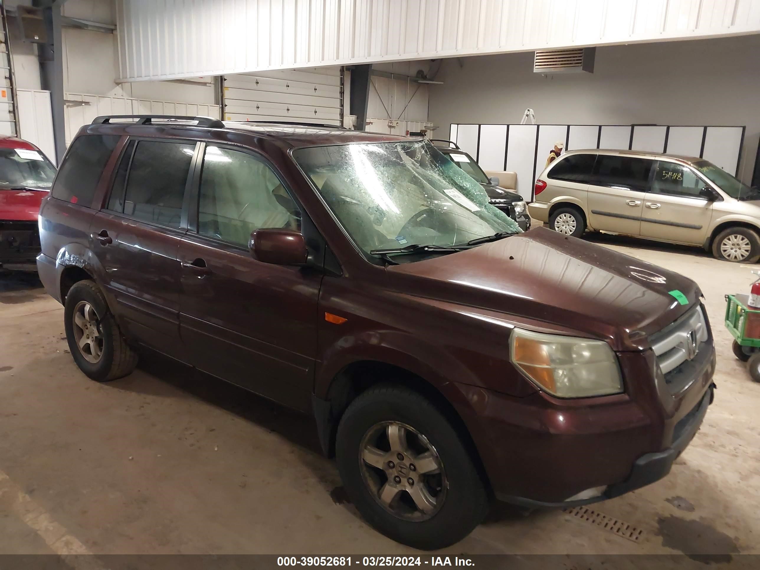 HONDA PILOT 2007 2hkyf18527h505476