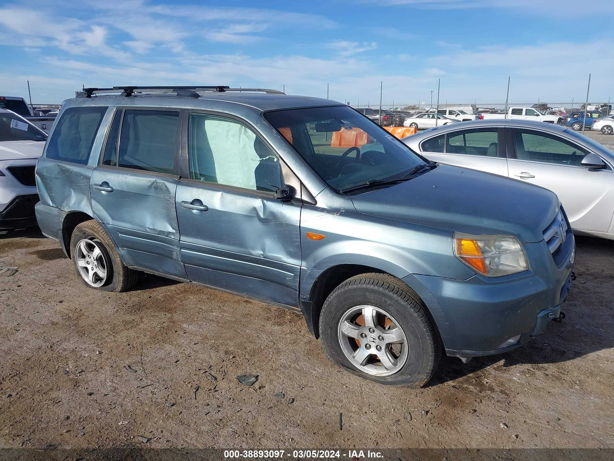 HONDA PILOT 2007 2hkyf18537h531276