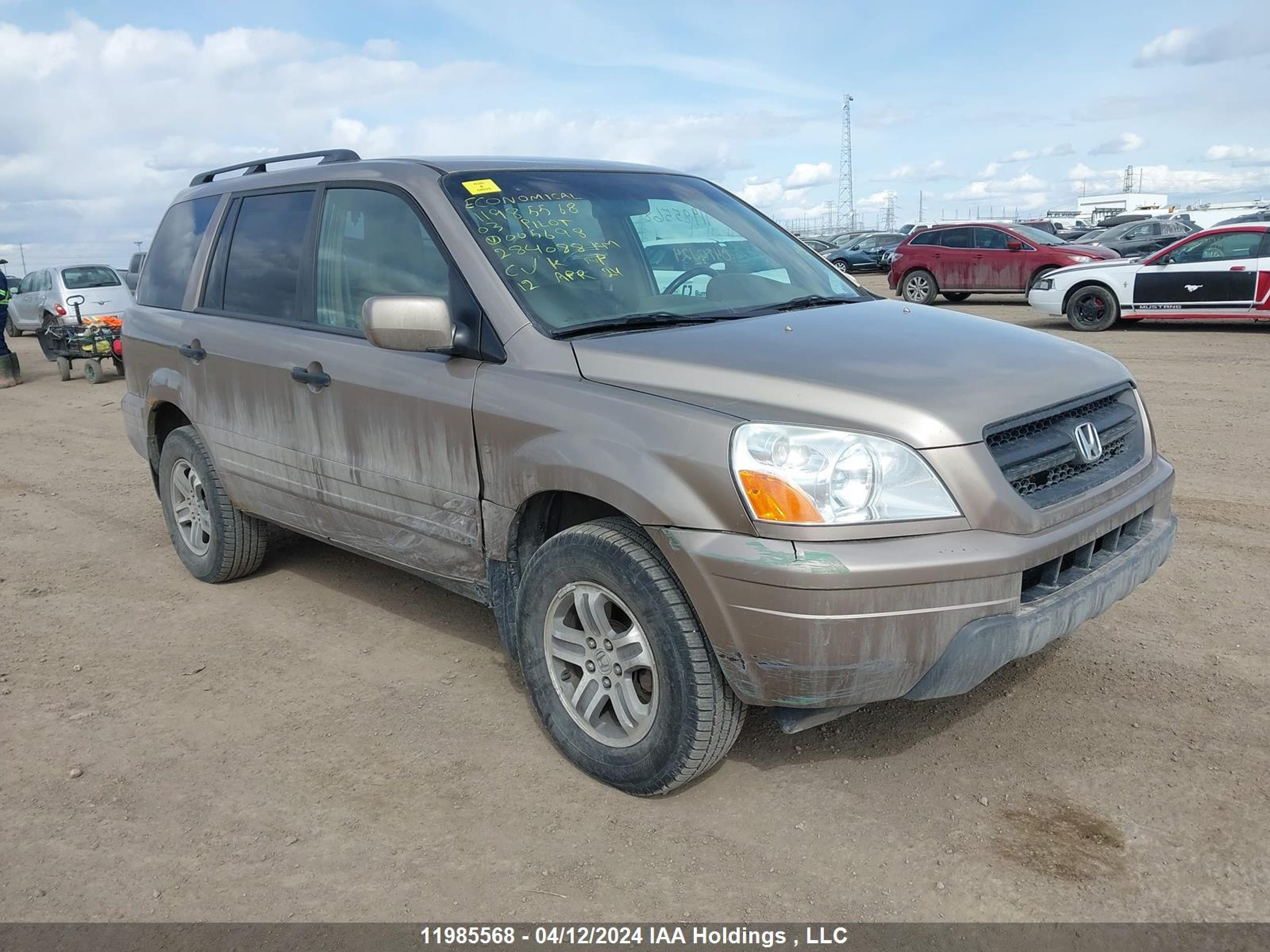 HONDA PILOT 2003 2hkyf18543h005698