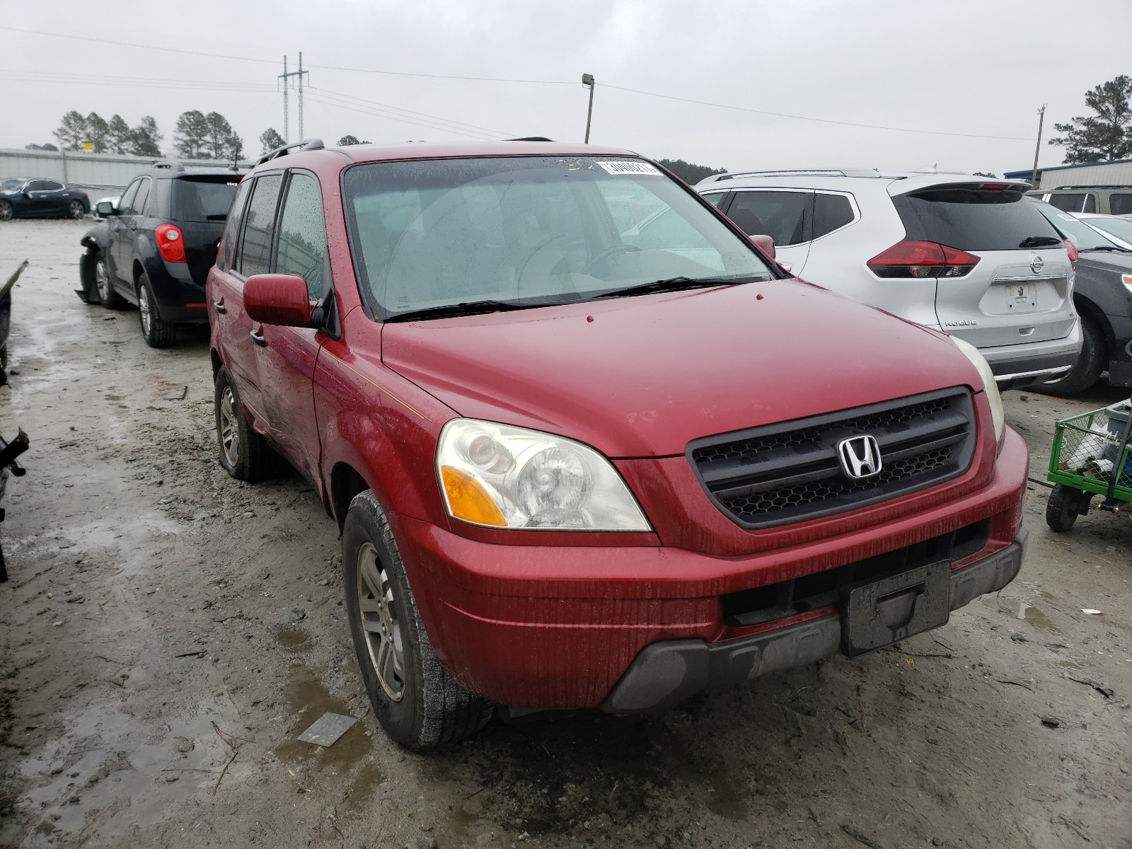 HONDA PILOT EXL 2004 2hkyf18544h542914