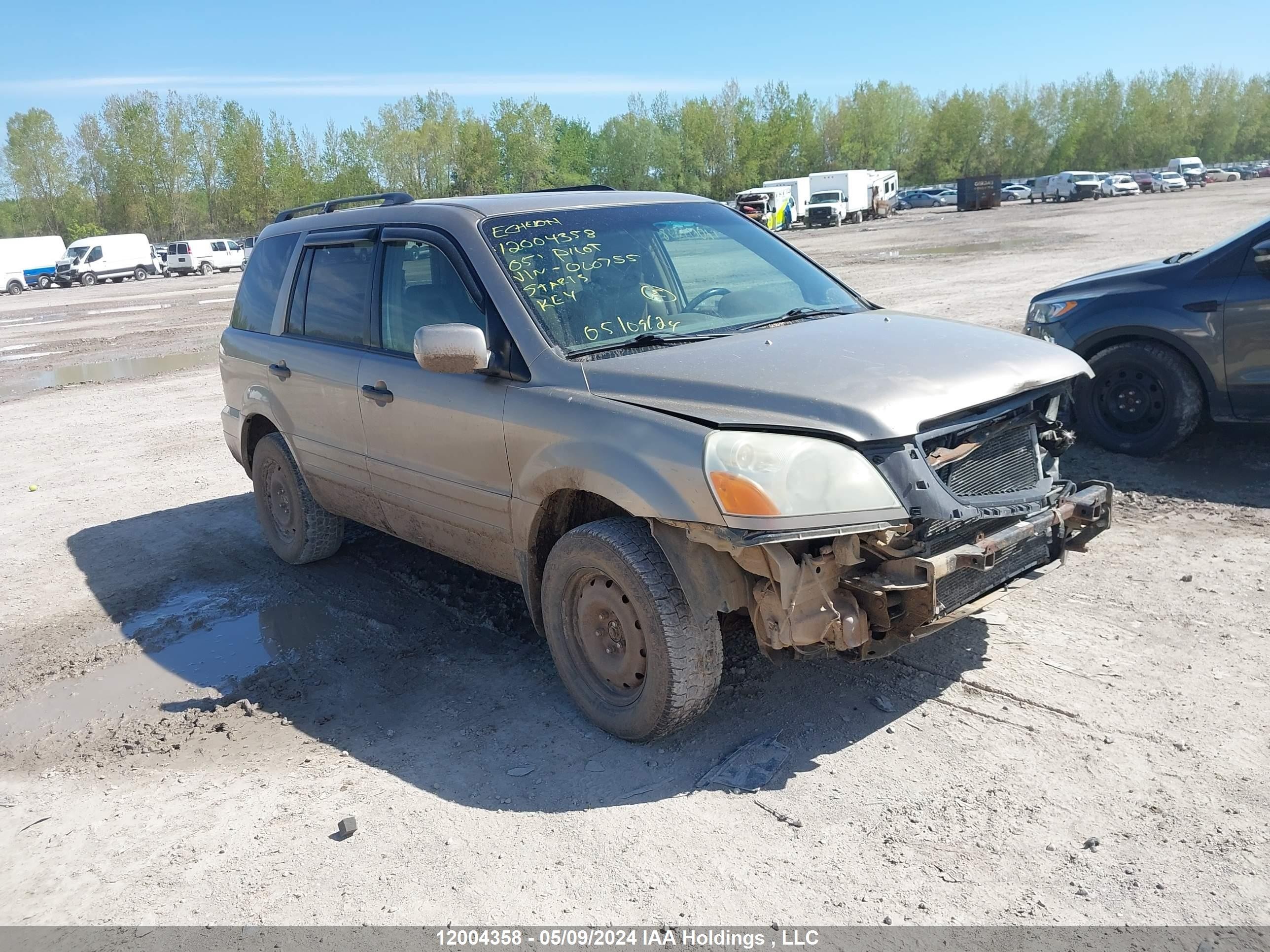 HONDA PILOT 2005 2hkyf18555h000755