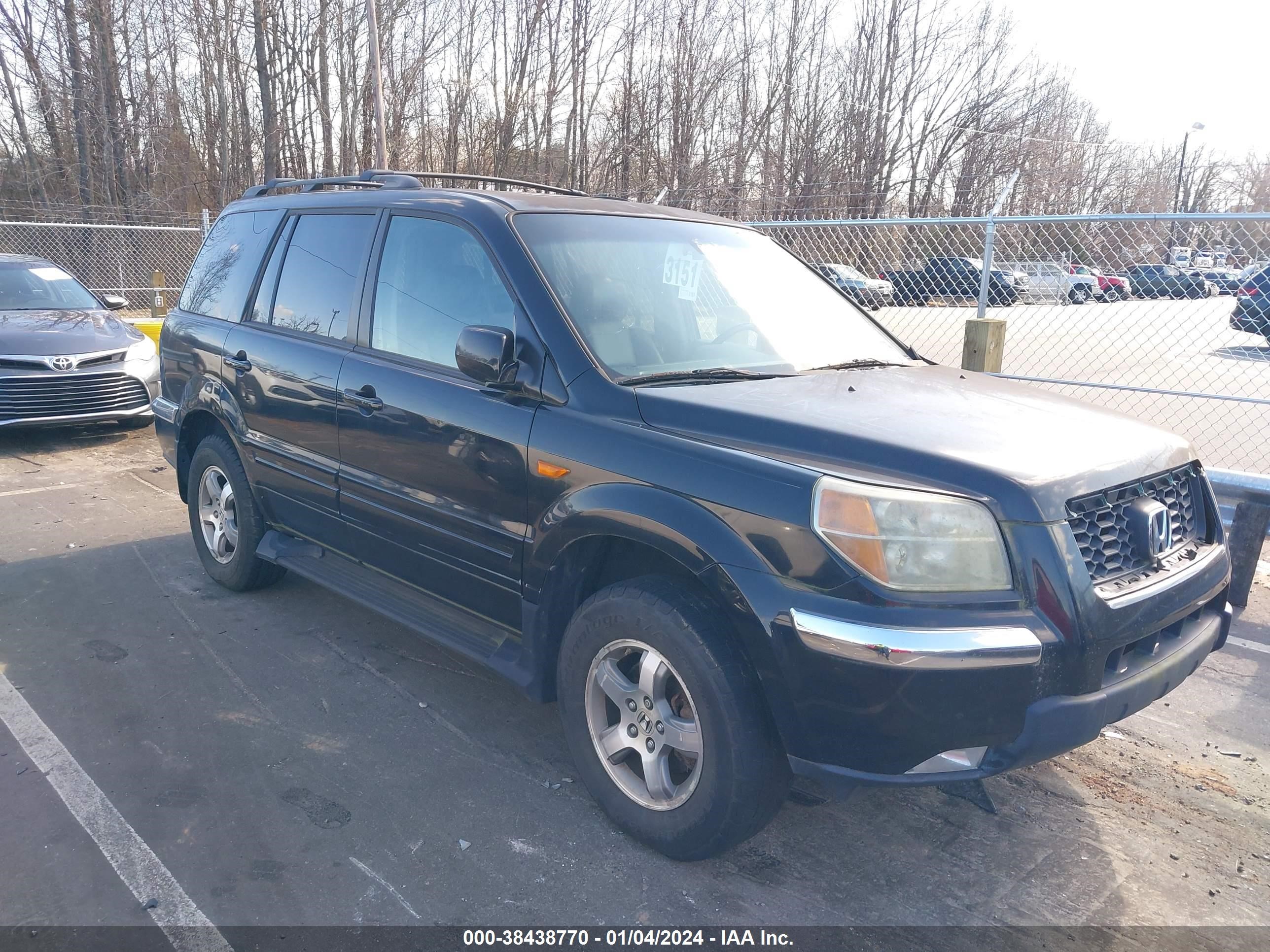 HONDA PILOT 2007 2hkyf18567h500717