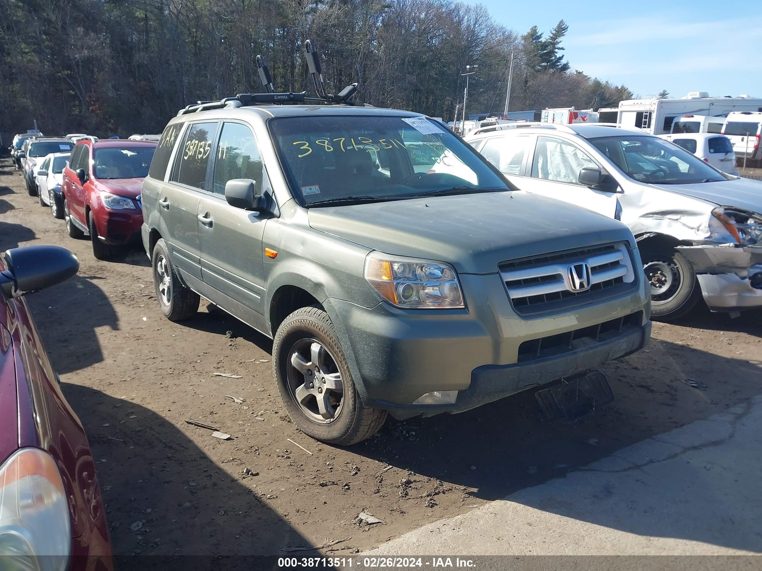 HONDA PILOT 2007 2hkyf18567h511412