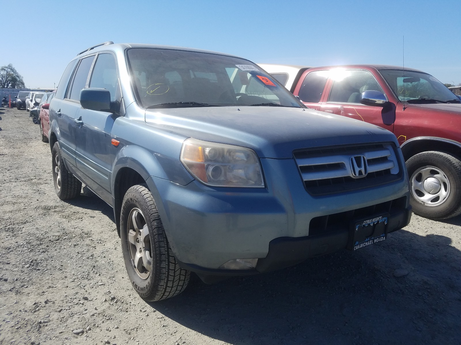 HONDA PILOT EXL 2007 2hkyf18577h536075