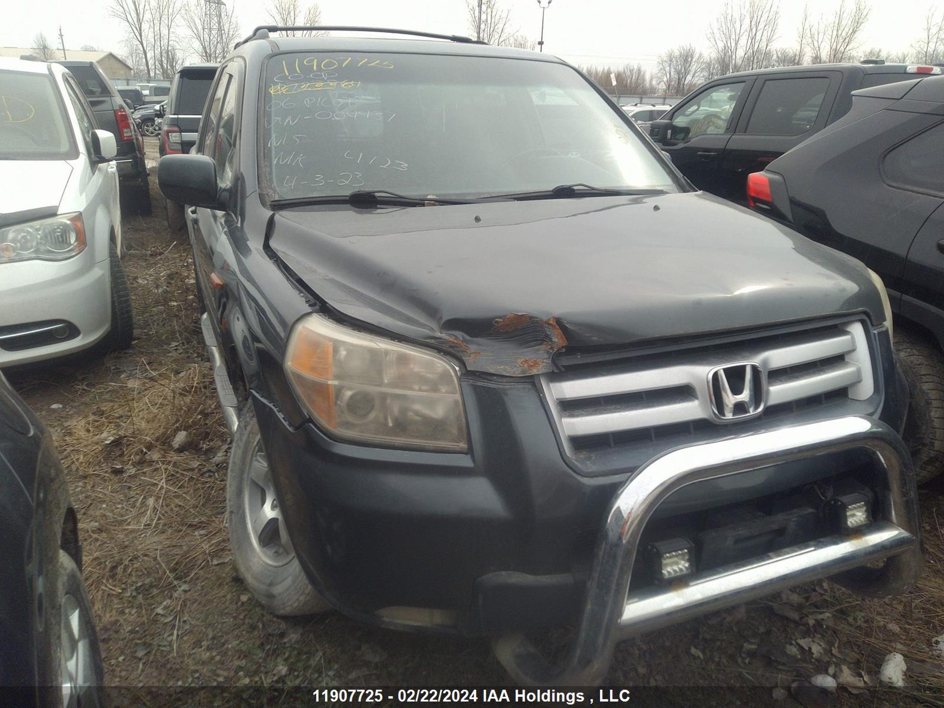 HONDA PILOT 2006 2hkyf18596h004437