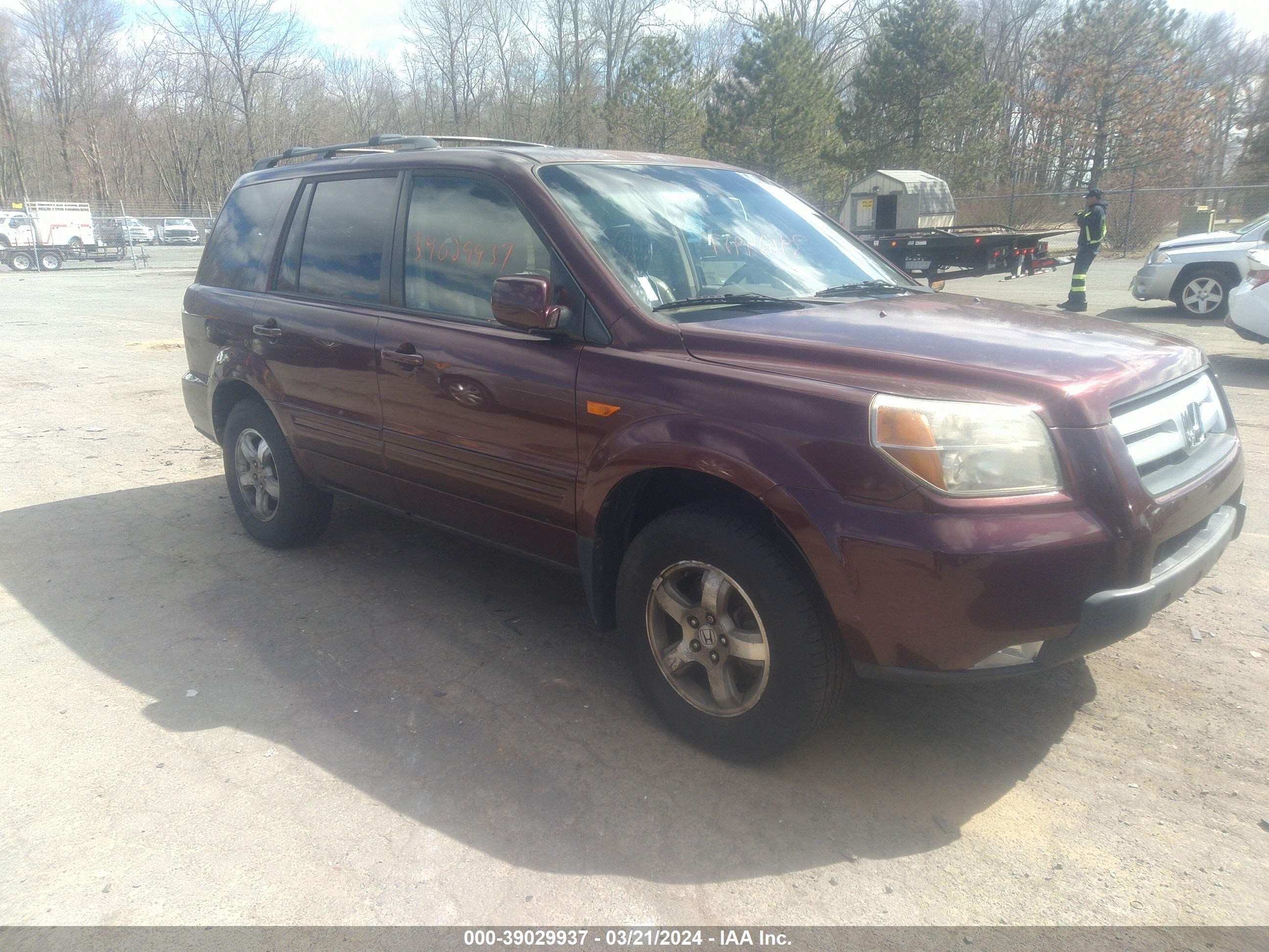 HONDA PILOT 2007 2hkyf18637h512168