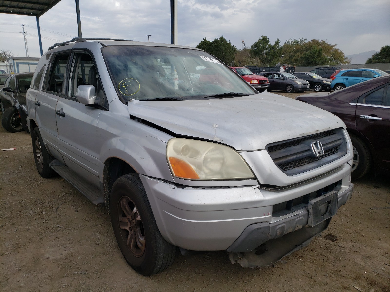 HONDA PILOT EXL 2003 2hkyf18643h545710